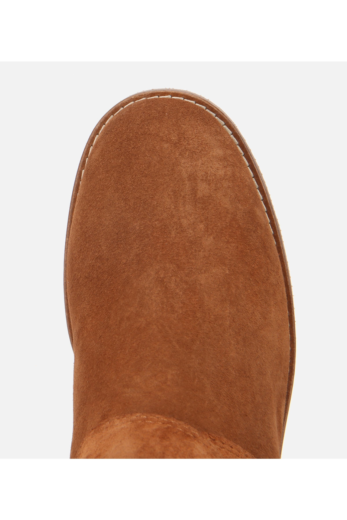 Kadın Süet Deri Taba Gold Detaylı Tokalı Topuklu Bot - Görsel 5