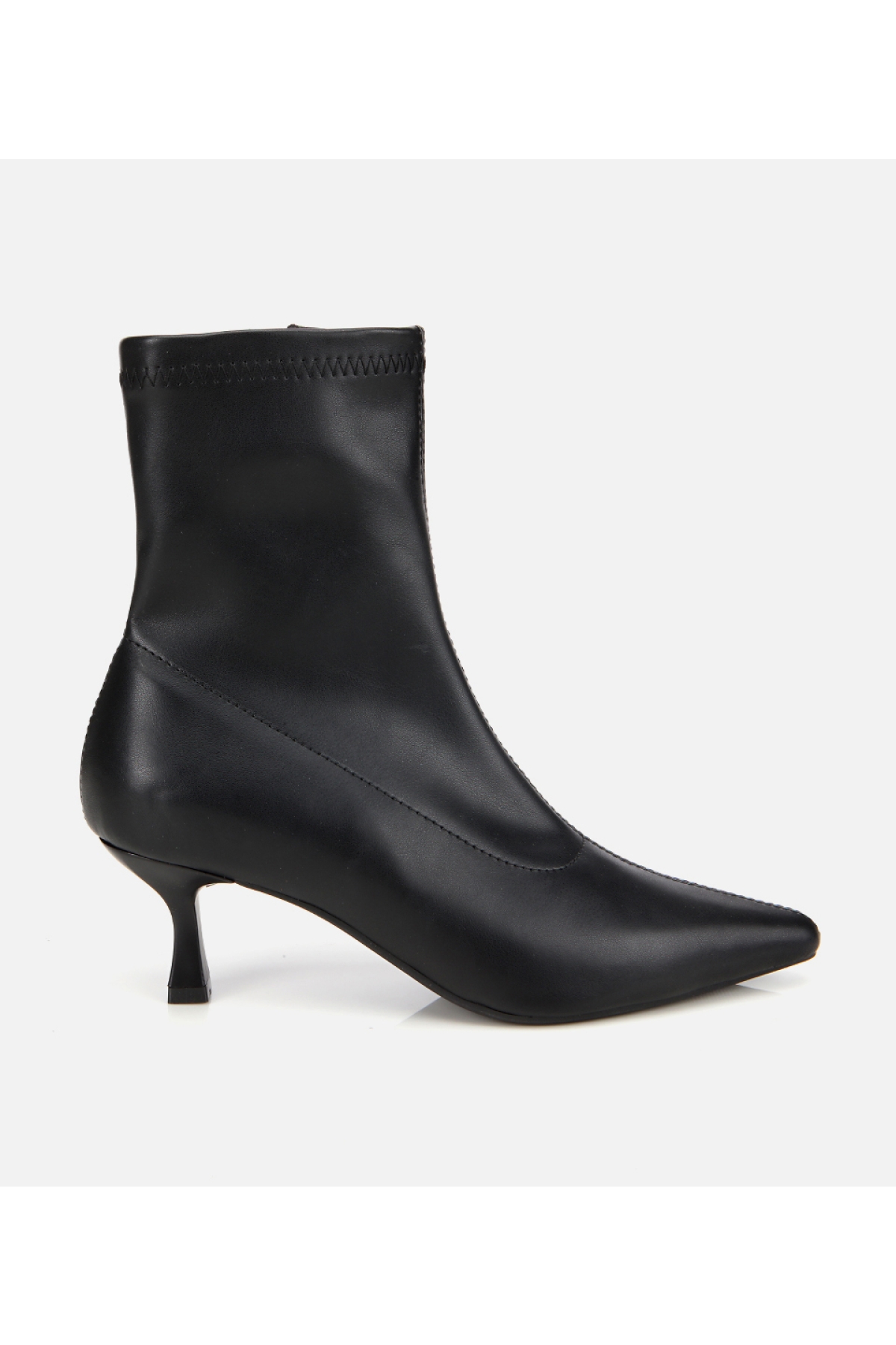 Hotiç Kadın Siyah Streç Fermuarlı Bilekte Kısa Topuklu Bot model görseli