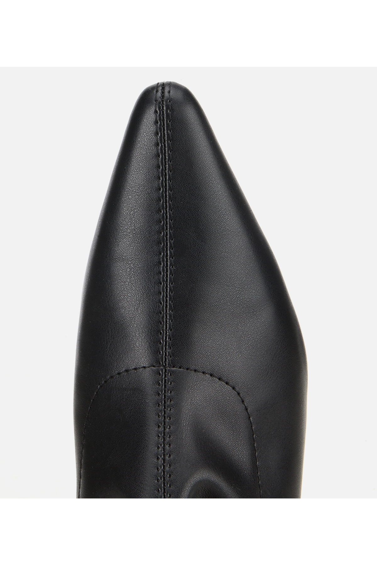 Kadın Siyah Streç Fermuarlı Bilekte Kısa Topuklu Bot - Görsel 5