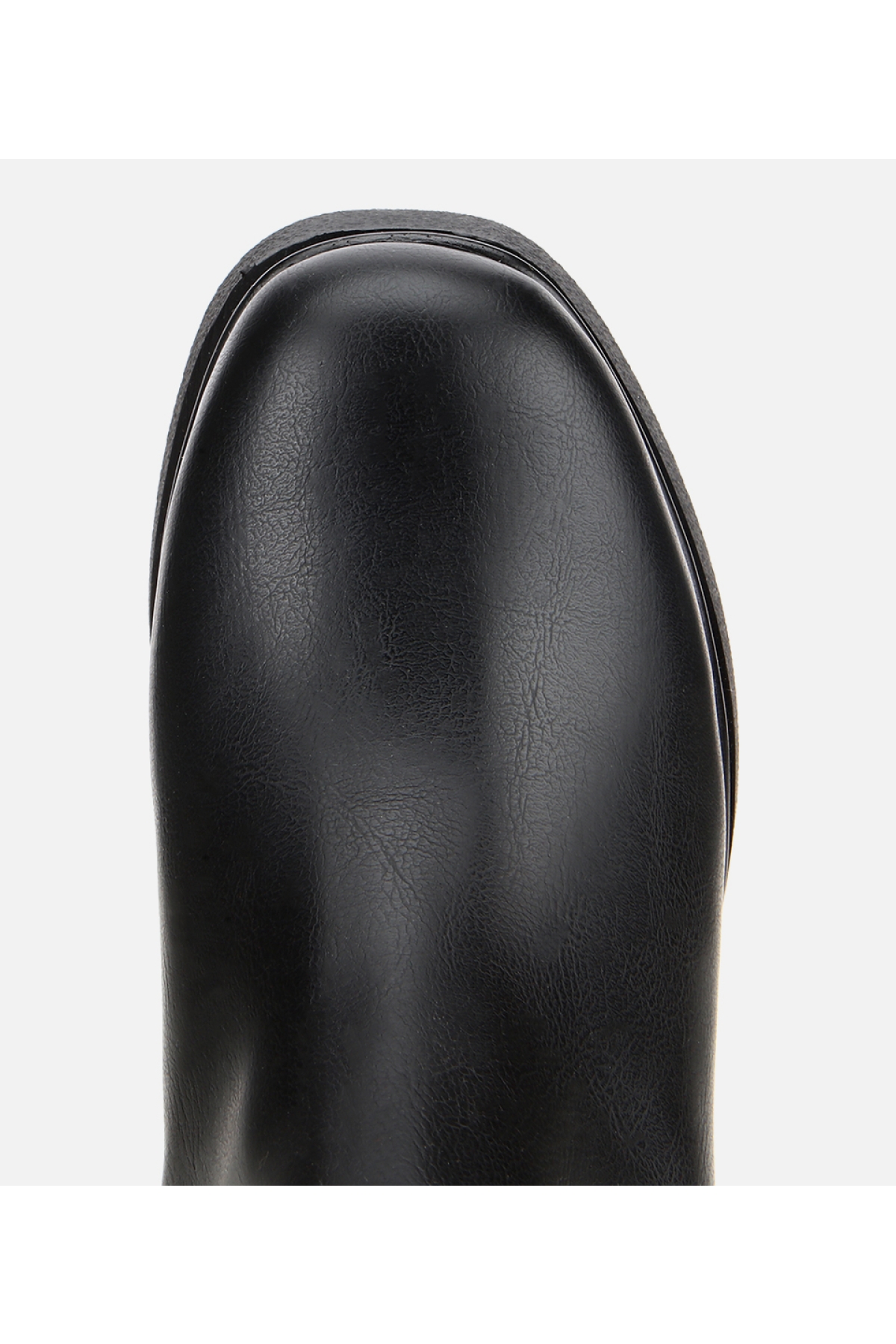 Kadın Siyah Lastik Detaylı Kalın Topuklu Bot - Görsel 5