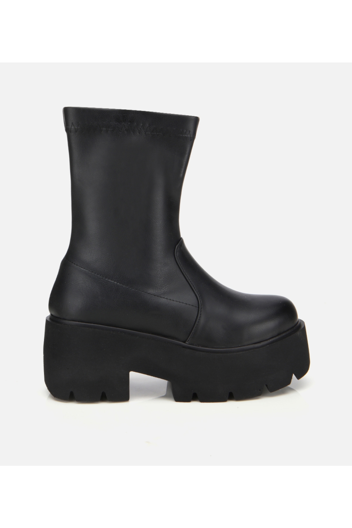 Hotiç Kadın Siyah Streç Kalın Tabanlı Yüksek Topuklu Bot model görseli