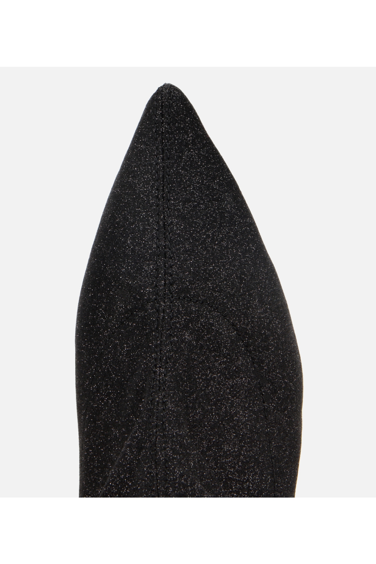 Kadın Siyah Simli Streç Fermuarlı Bilekte İnce Topuklu Bot - Görsel 5