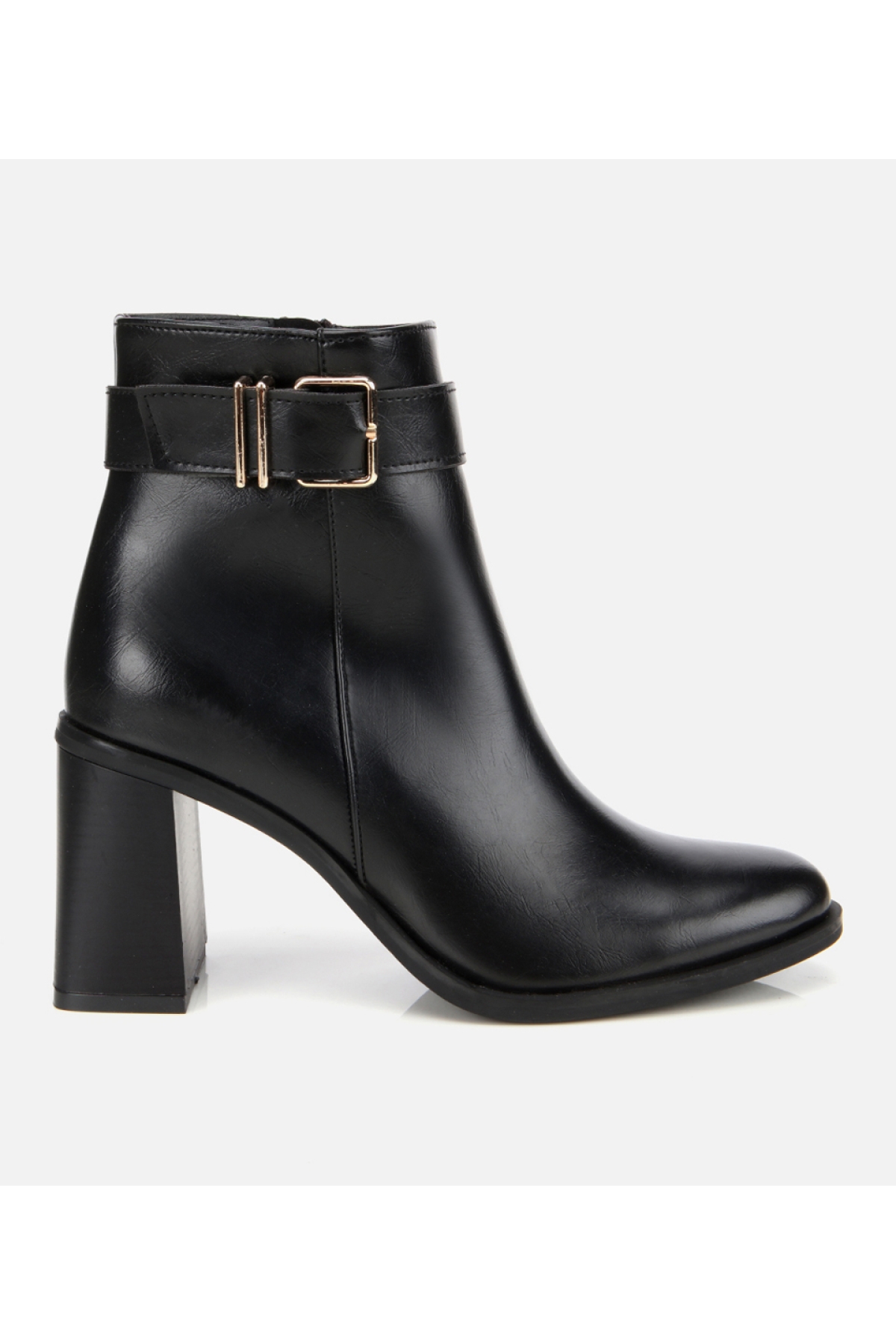 Kadın Siyah Tokalı Topuklu Bilekte Bot