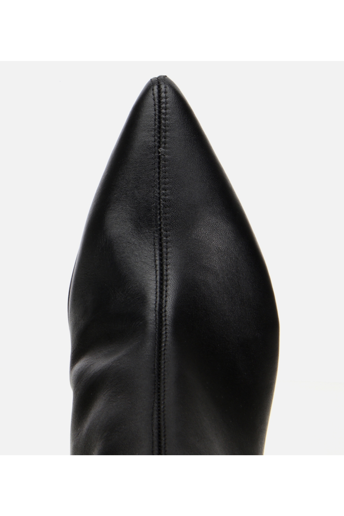 Kadın Deri Siyah Sivri Burunlu Bilekte Topuklu Bot - Görsel 5