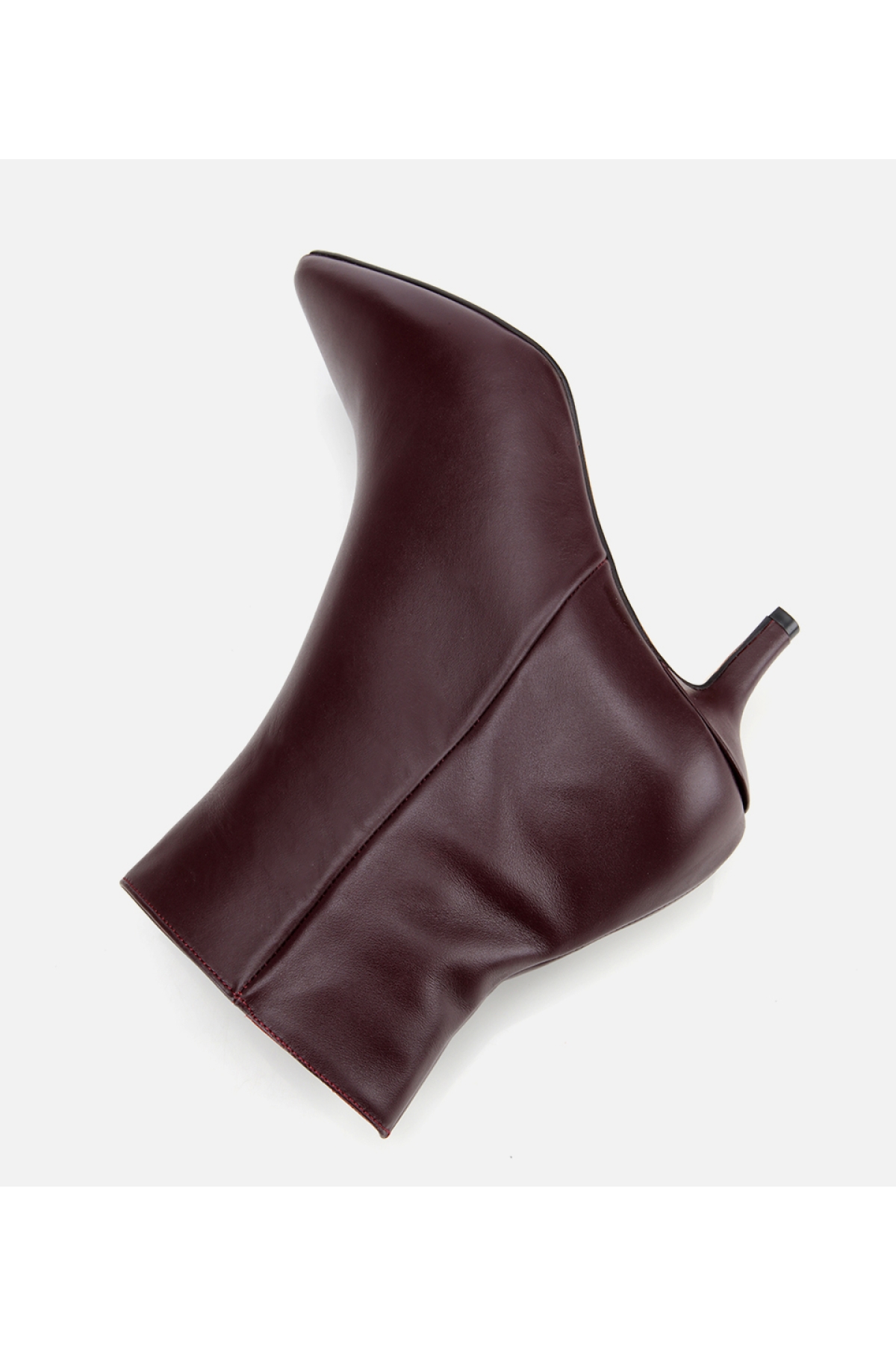 Kadın Deri Bordo Yarım Topuklu Bot - Görsel 6