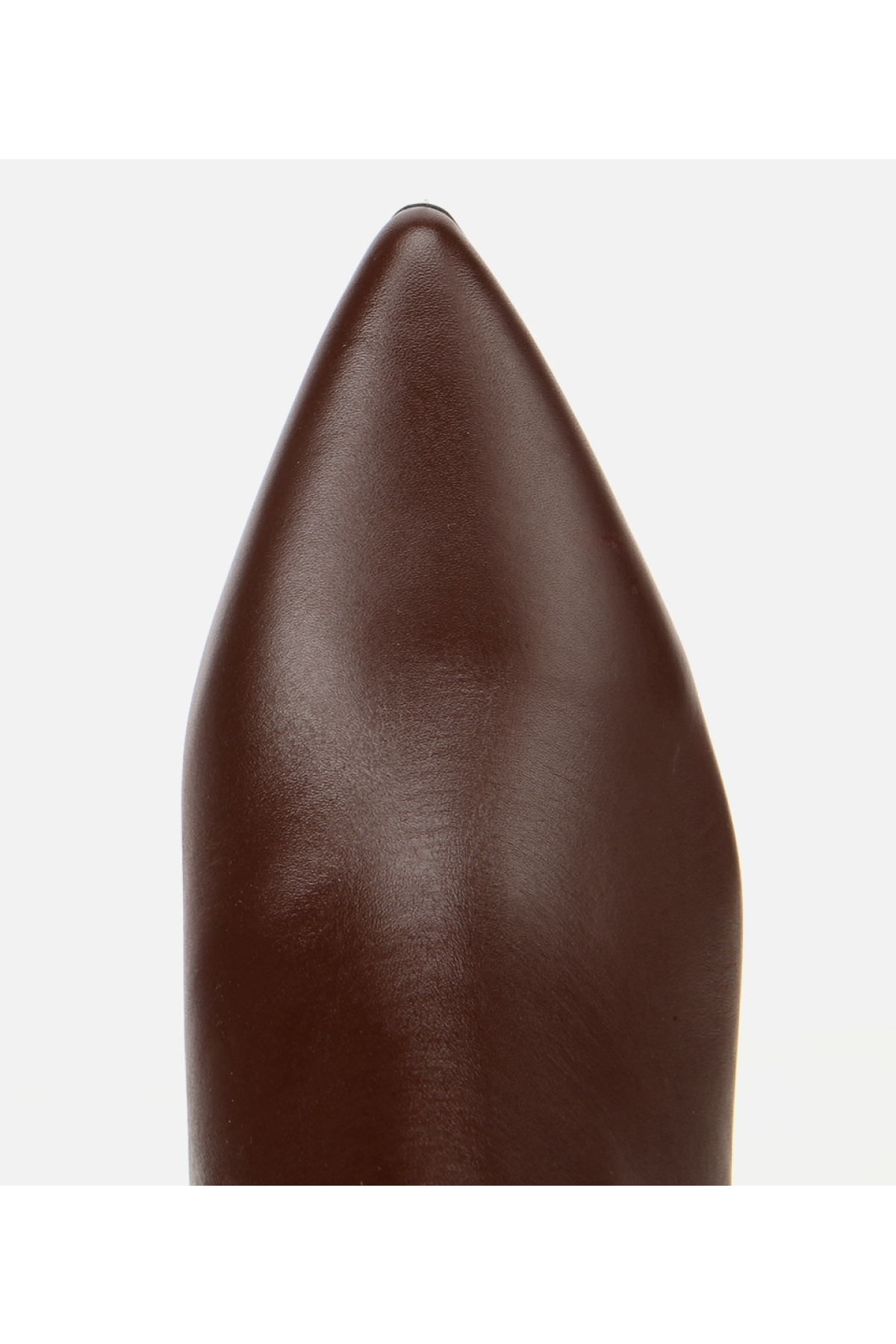 Kadın Deri Kahverengi Sivri Burunlu Bilekte Topuklu Bot - Görsel 5
