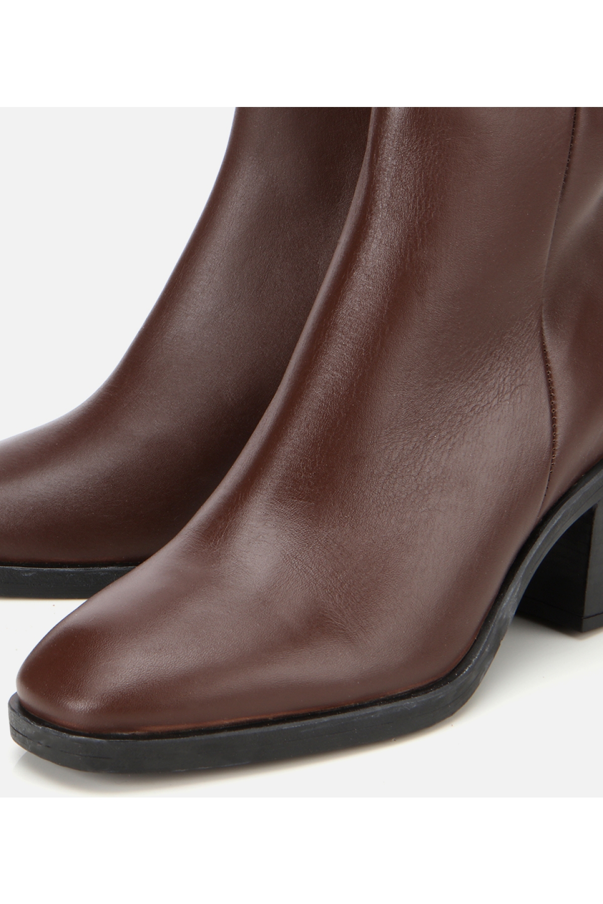 Kadın Deri Kahverengi Bilekte Topuklu Bot - Görsel 3