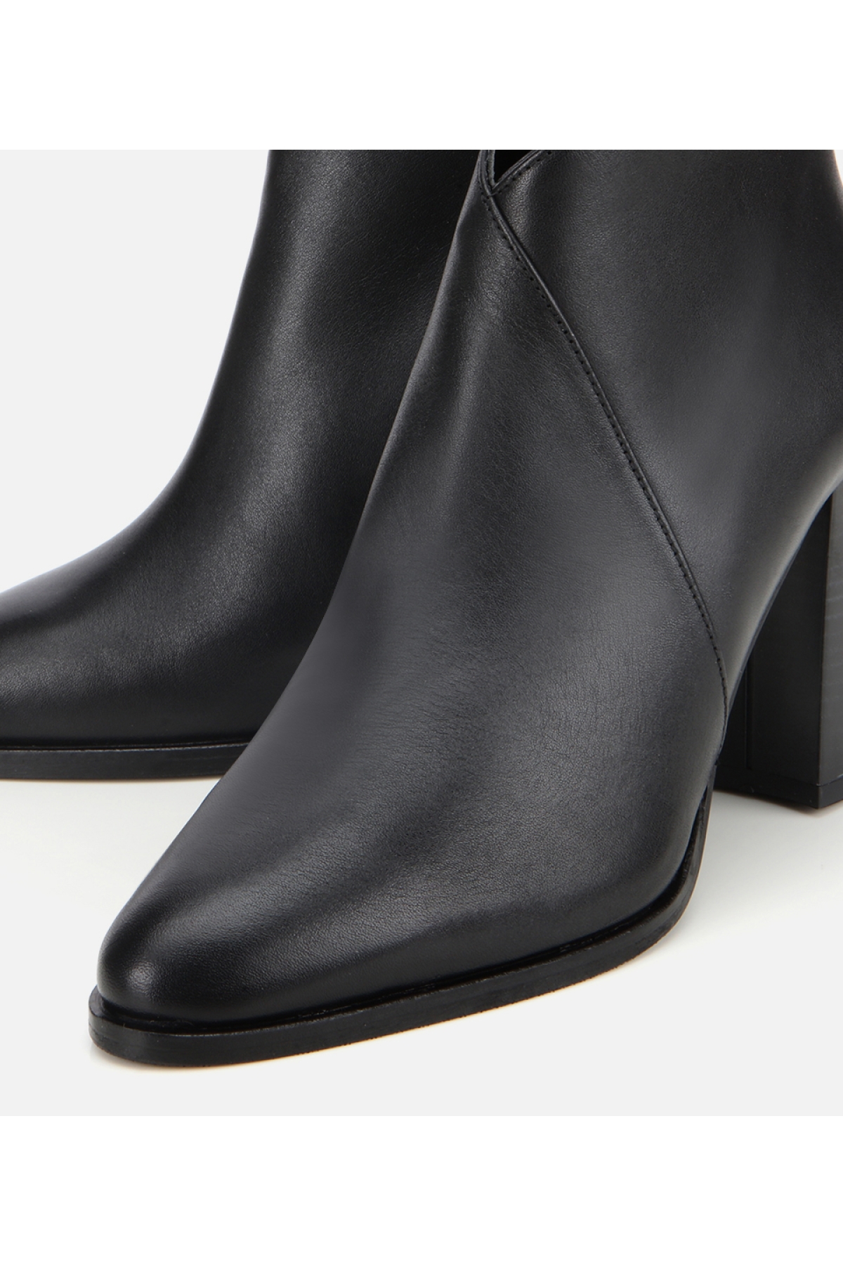 Kadın Deri Siyah Yumuşak Bilekte Topuklu Bot - Görsel 3