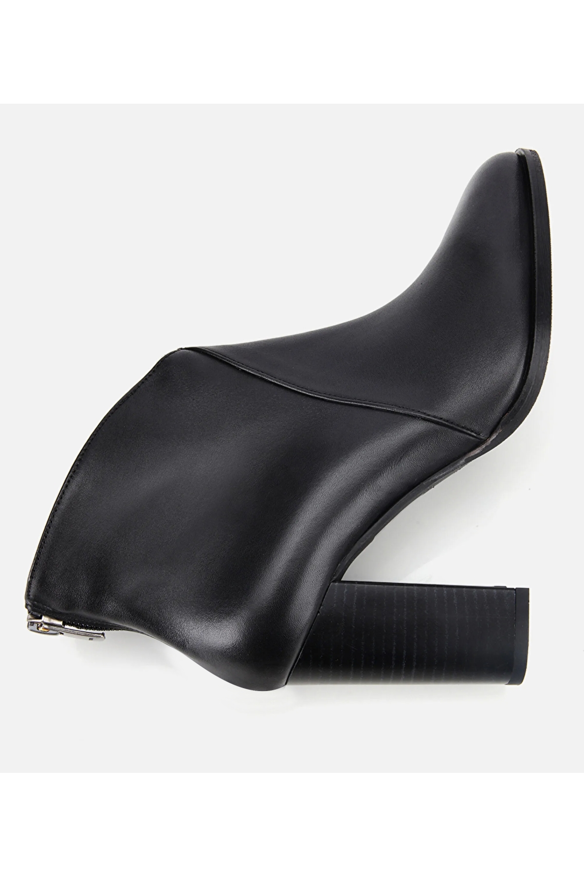 Kadın Deri Siyah Yumuşak Bilekte Topuklu Bot - Görsel 6