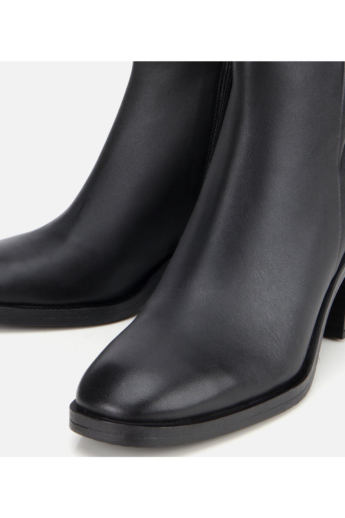 Kadın Deri Siyah Bilekte Topuklu Bot - Görsel 3