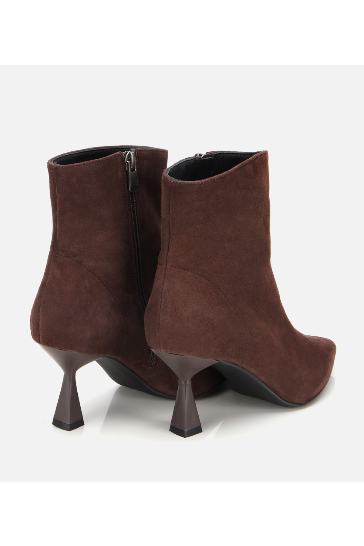 Hotiç Hotiç Kadın Süet Deri Kahverengi Dikiş Detaylı Sivri Kısa Topuklu Bot Flo'da! Kahverengi - 5. görsel