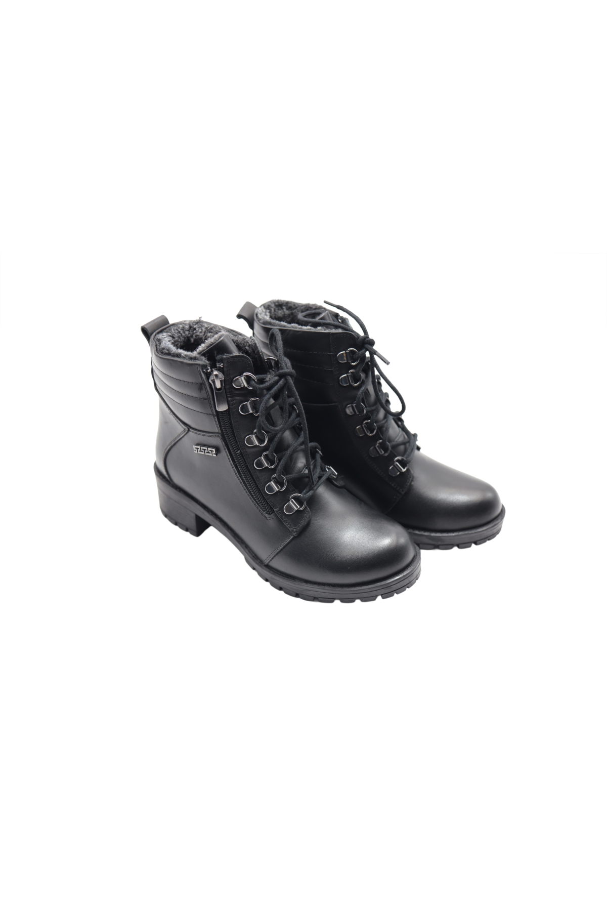 M.Y 855 Siyah Termo Taban Hakiki Deri Kadın Bot - Görsel 3