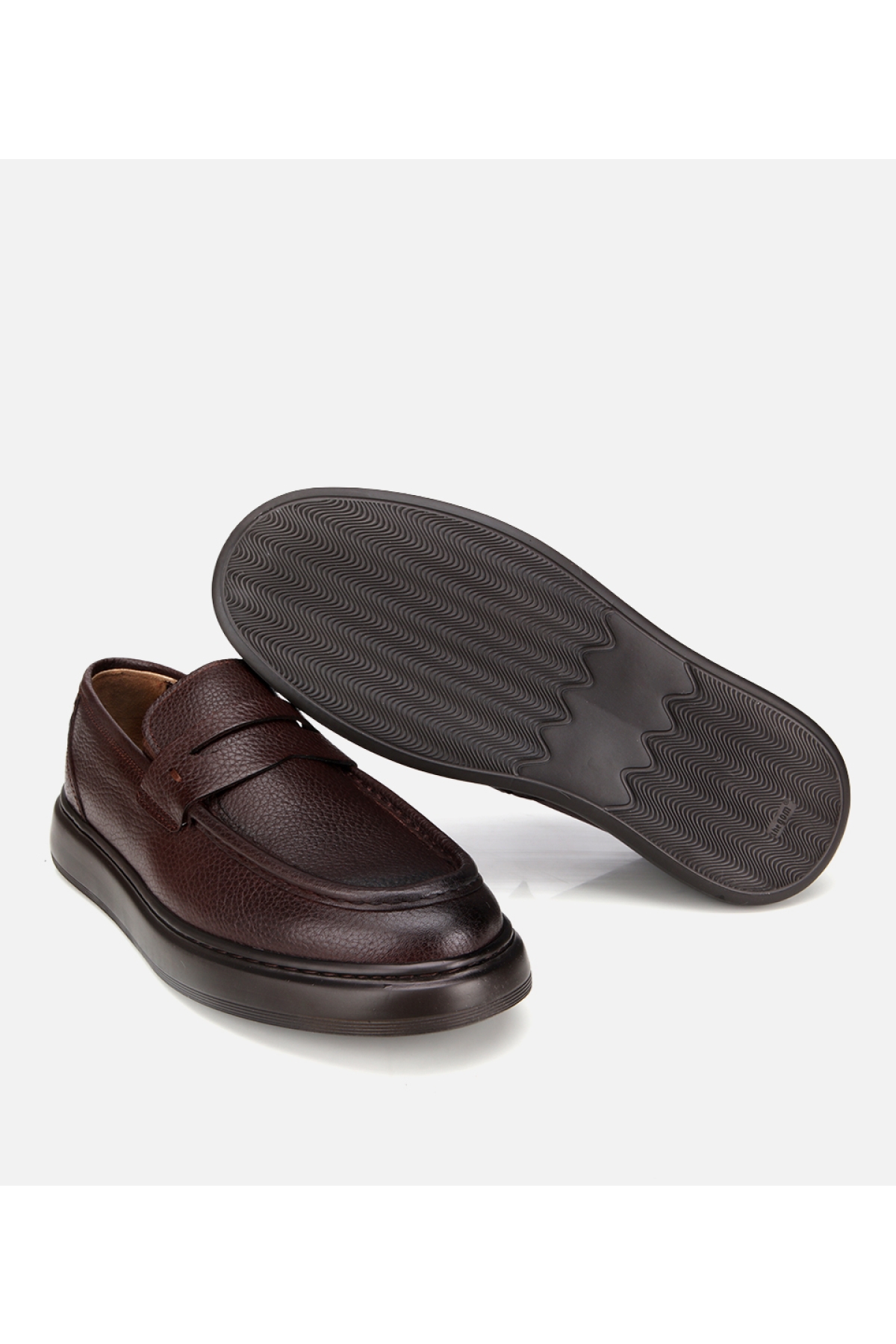 Erkek Deri Kahverengi Yumuşak Dokulu Klasik Loafer - Görsel 6