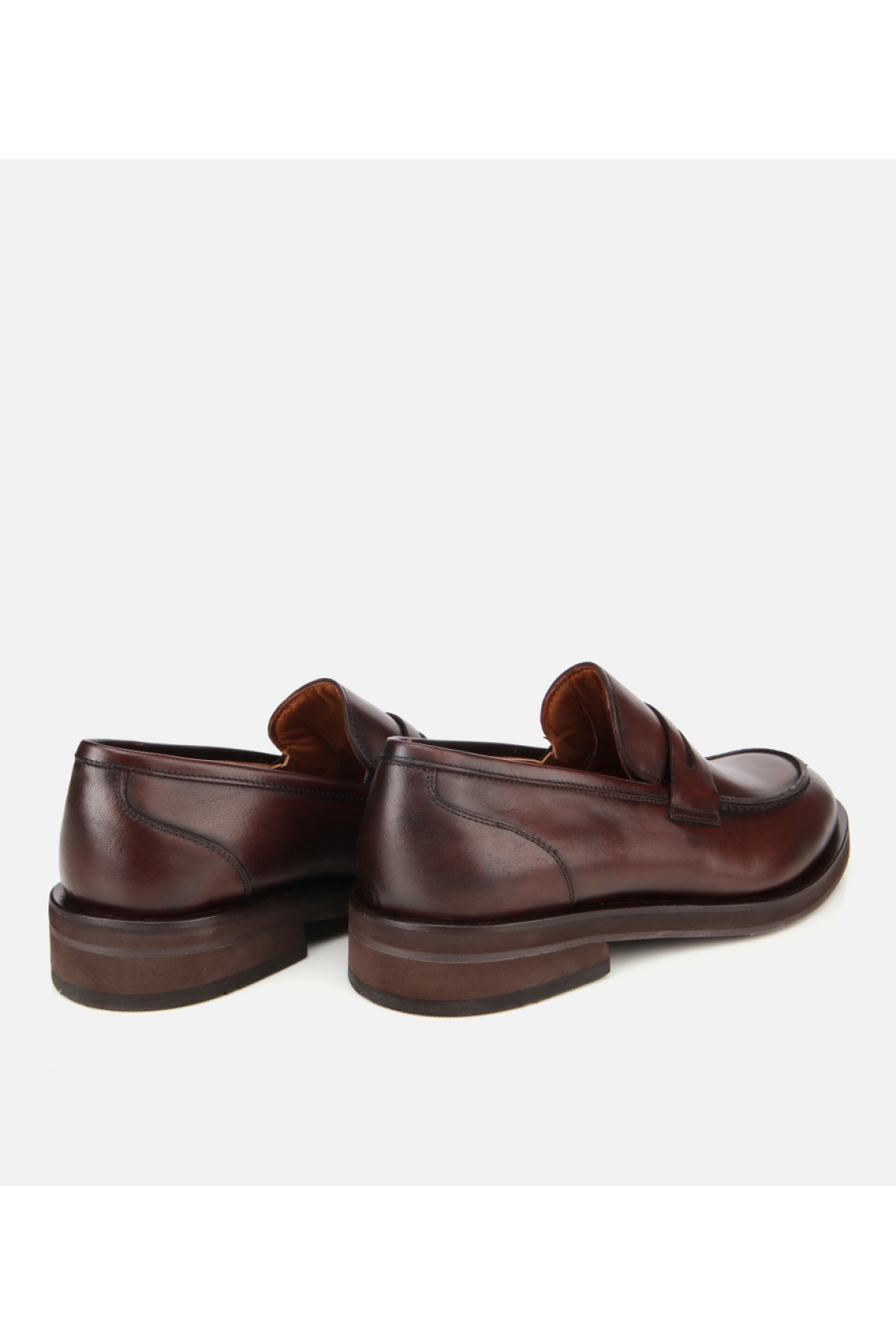 Erkek Deri Kahverengi Klasik Loafer Ayakkabı - Görsel 4