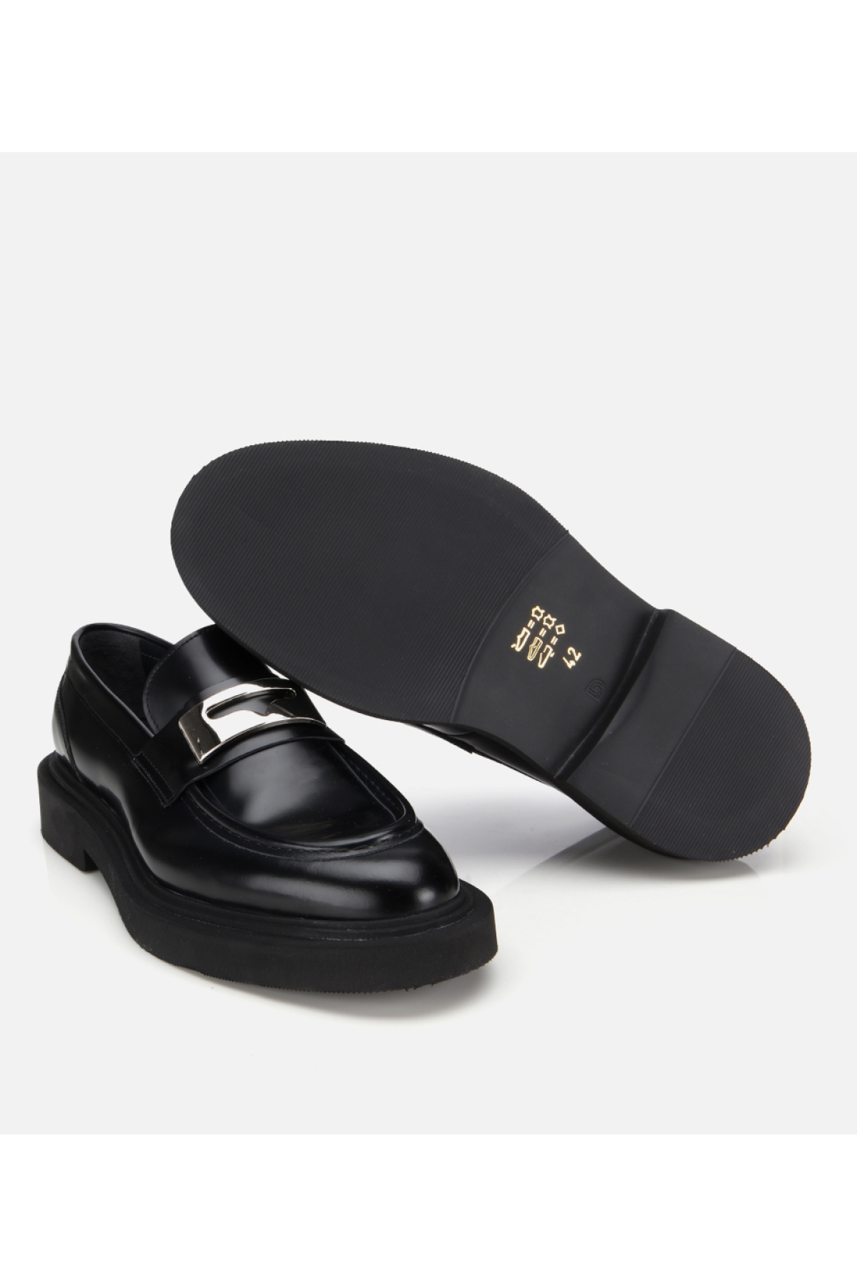 Erkek Açma Deri Metal Tokalı Hafif Tabanlı Klasik Loafer - Görsel 6