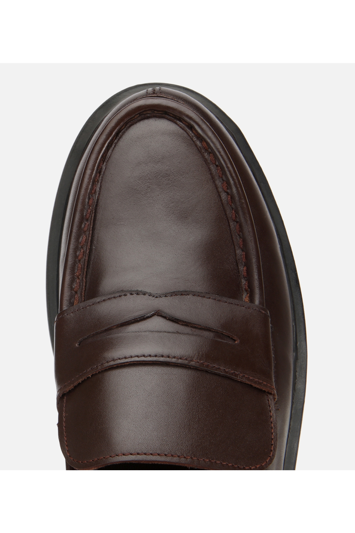 Erkek Deri Kahverengi Yüksek Tabanlı Klasik Loafer - Görsel 5