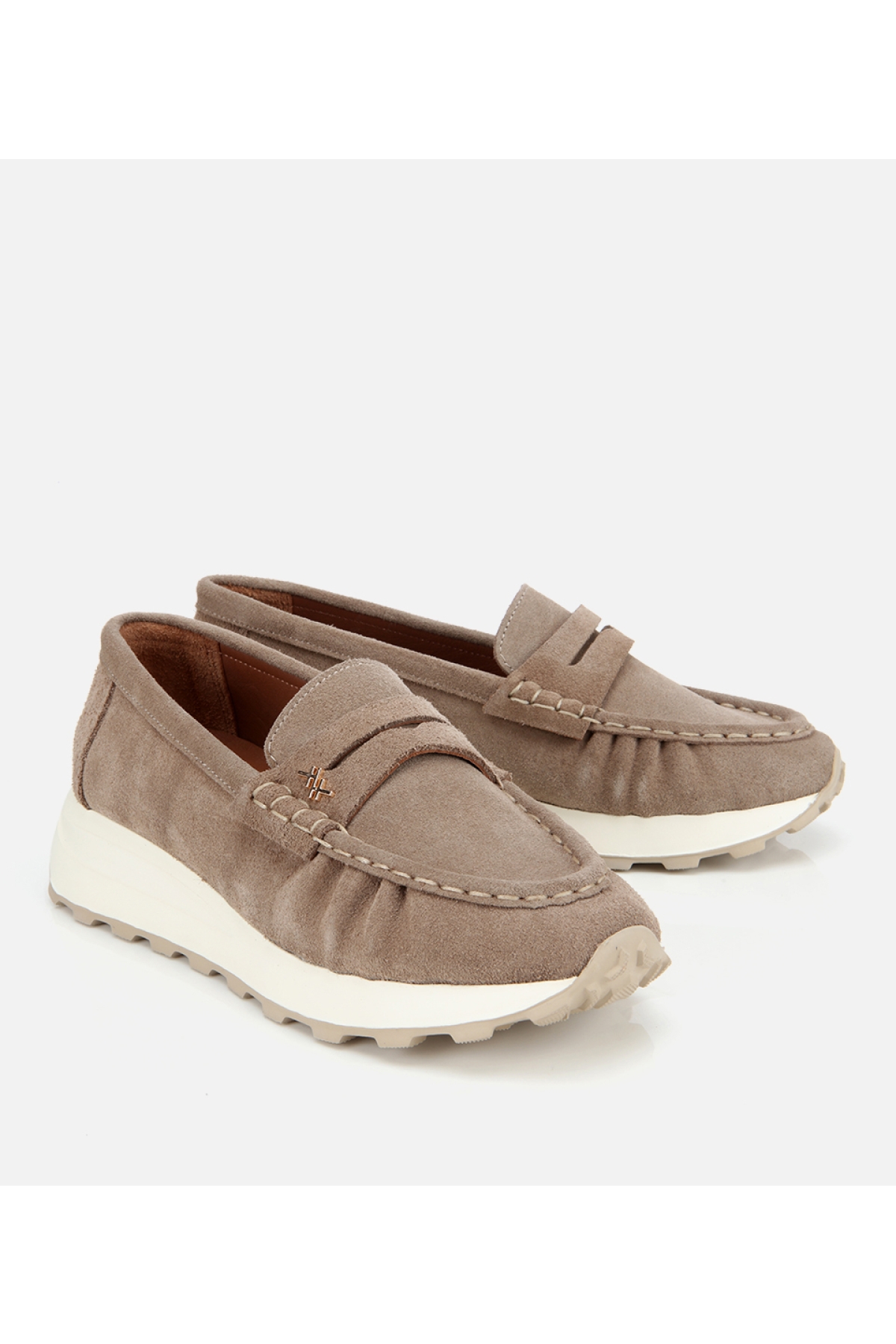 Kadın Süet Deri Vizon Yumuşak Dokulu Günlük Loafer - Görsel 2
