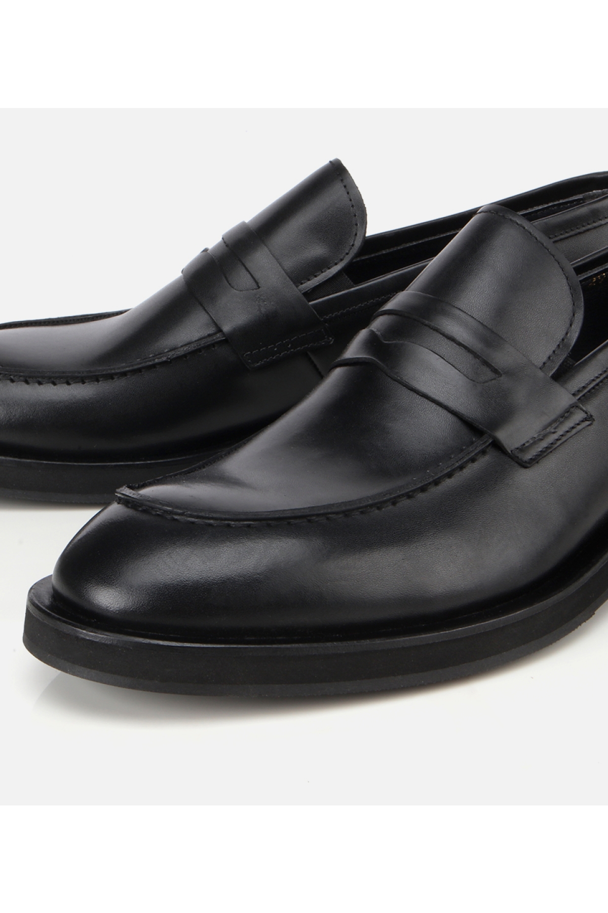 Erkek Deri Siyah Klasik Loafer Ayakkabı - Görsel 3