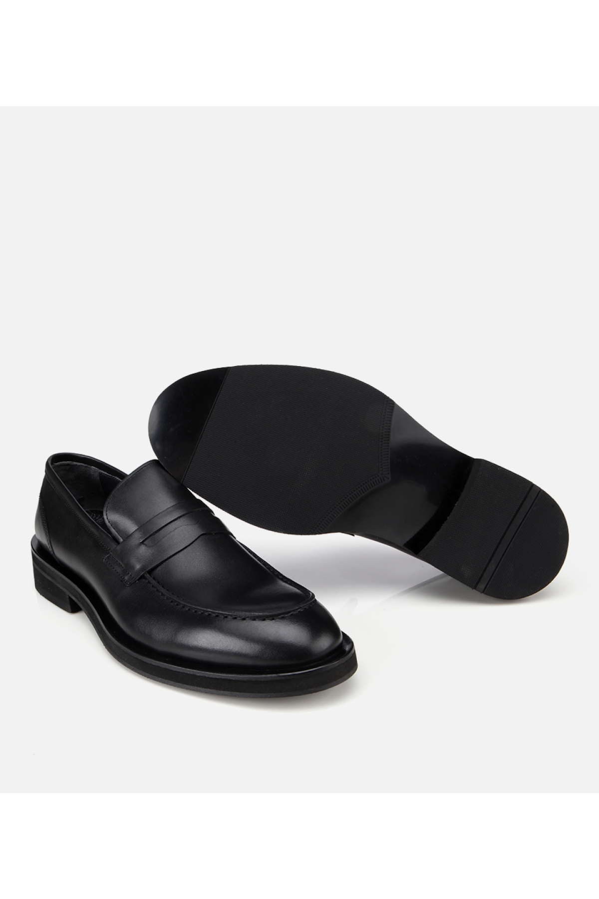 Erkek Deri Siyah Klasik Loafer Ayakkabı - Görsel 6