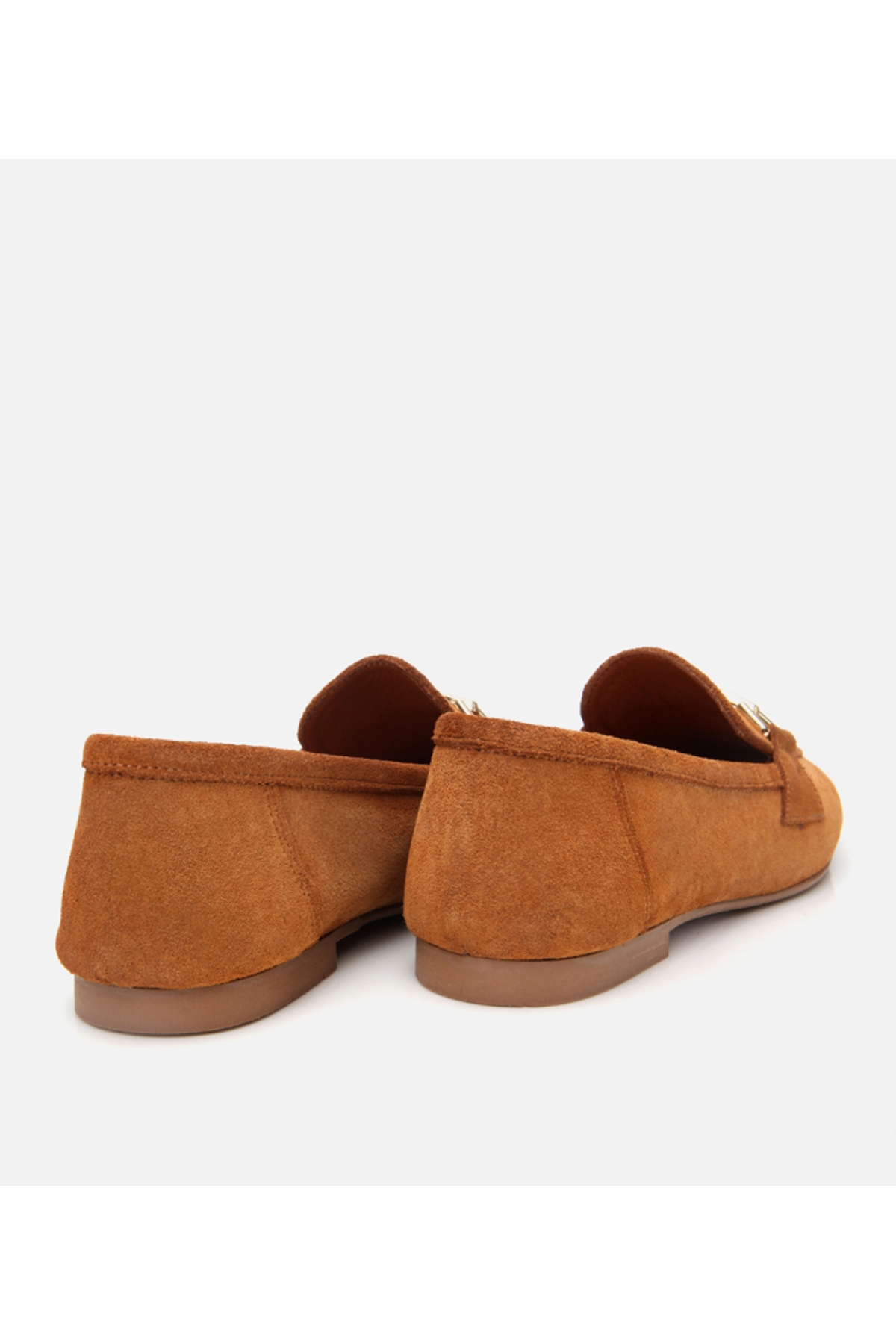 Kadın Deri Taba Tokalı Loafer - Görsel 5