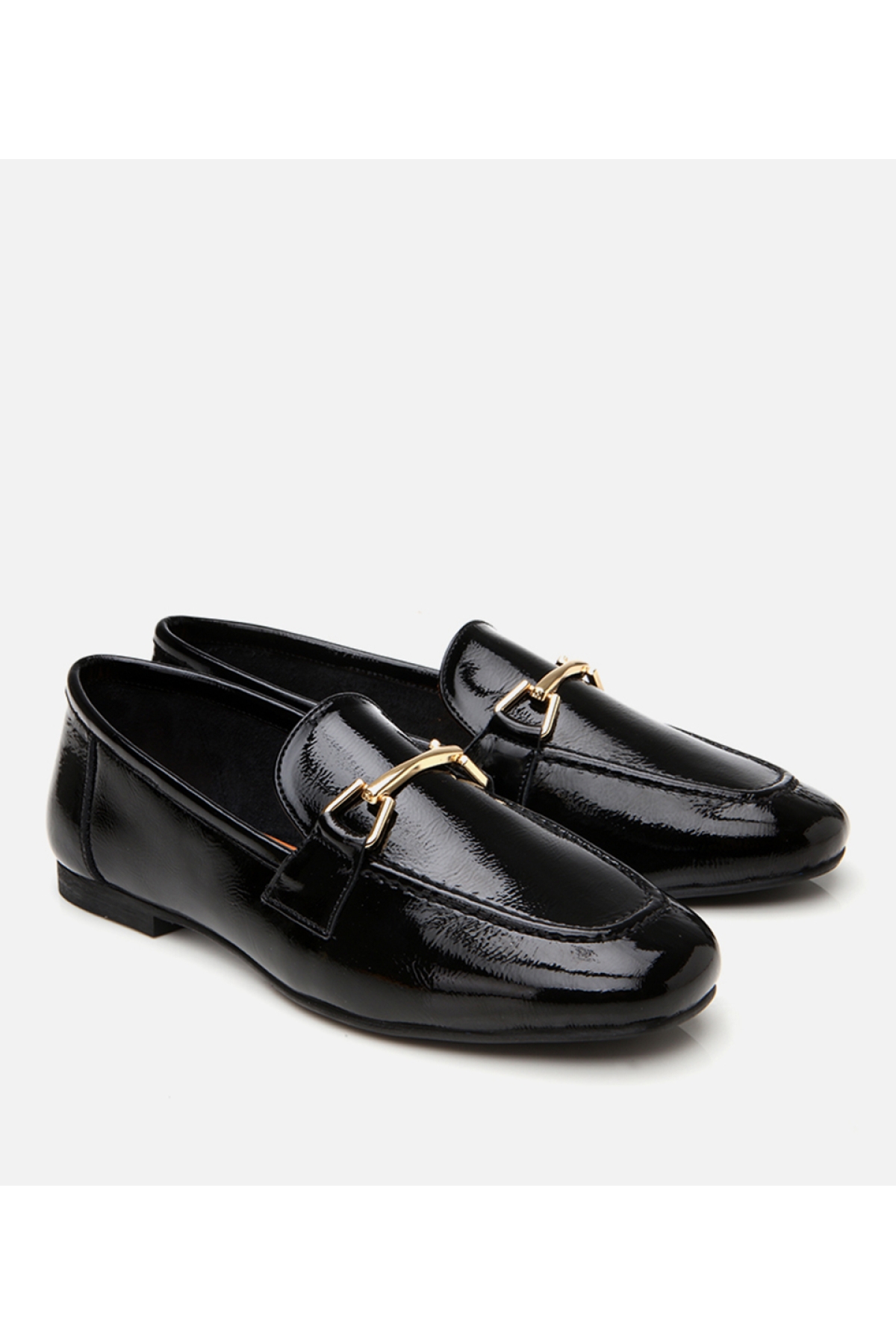 Kadın Deri Siyah Tokalı Loafer - Görsel 2