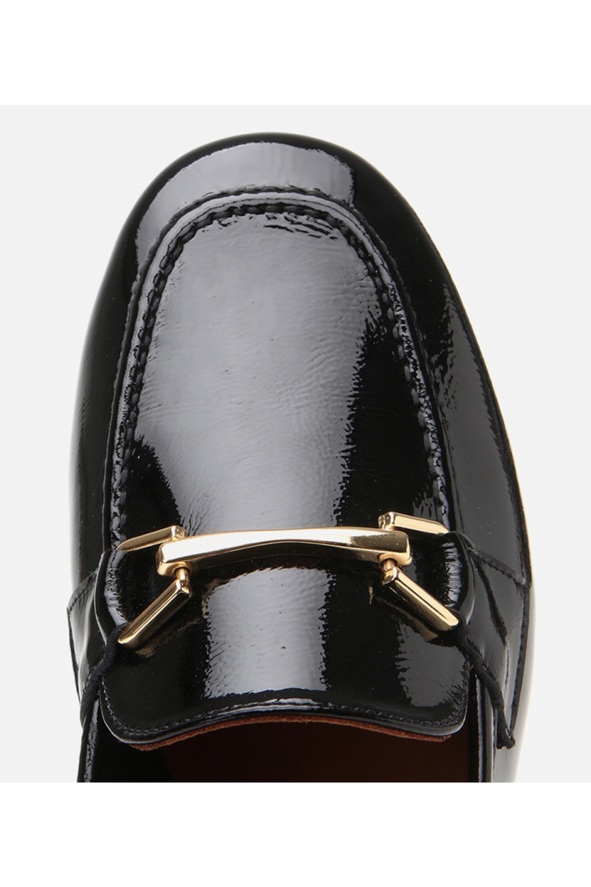 Kadın Deri Siyah Tokalı Loafer - Görsel 4