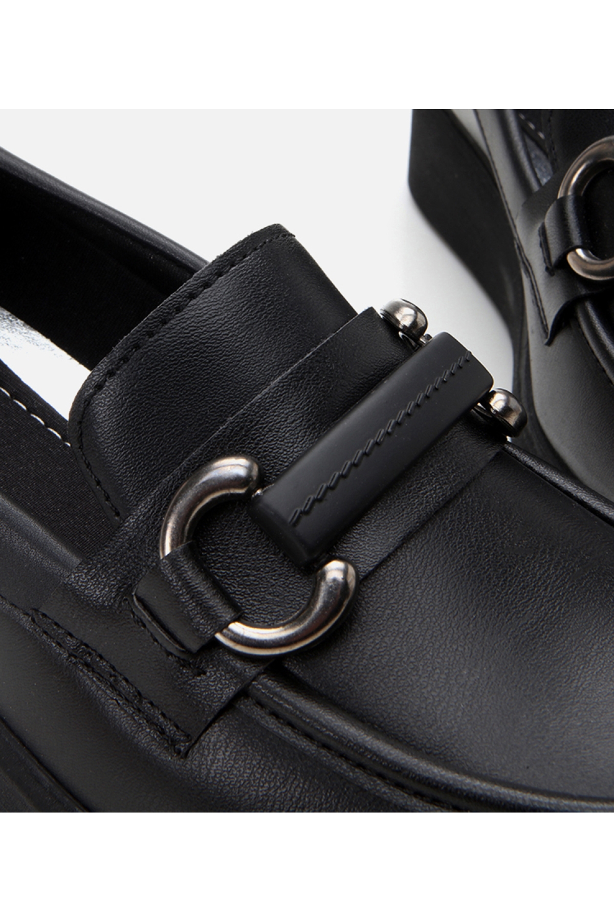 Kadın Siyah Tokalı Günlük Loafer - Görsel 5