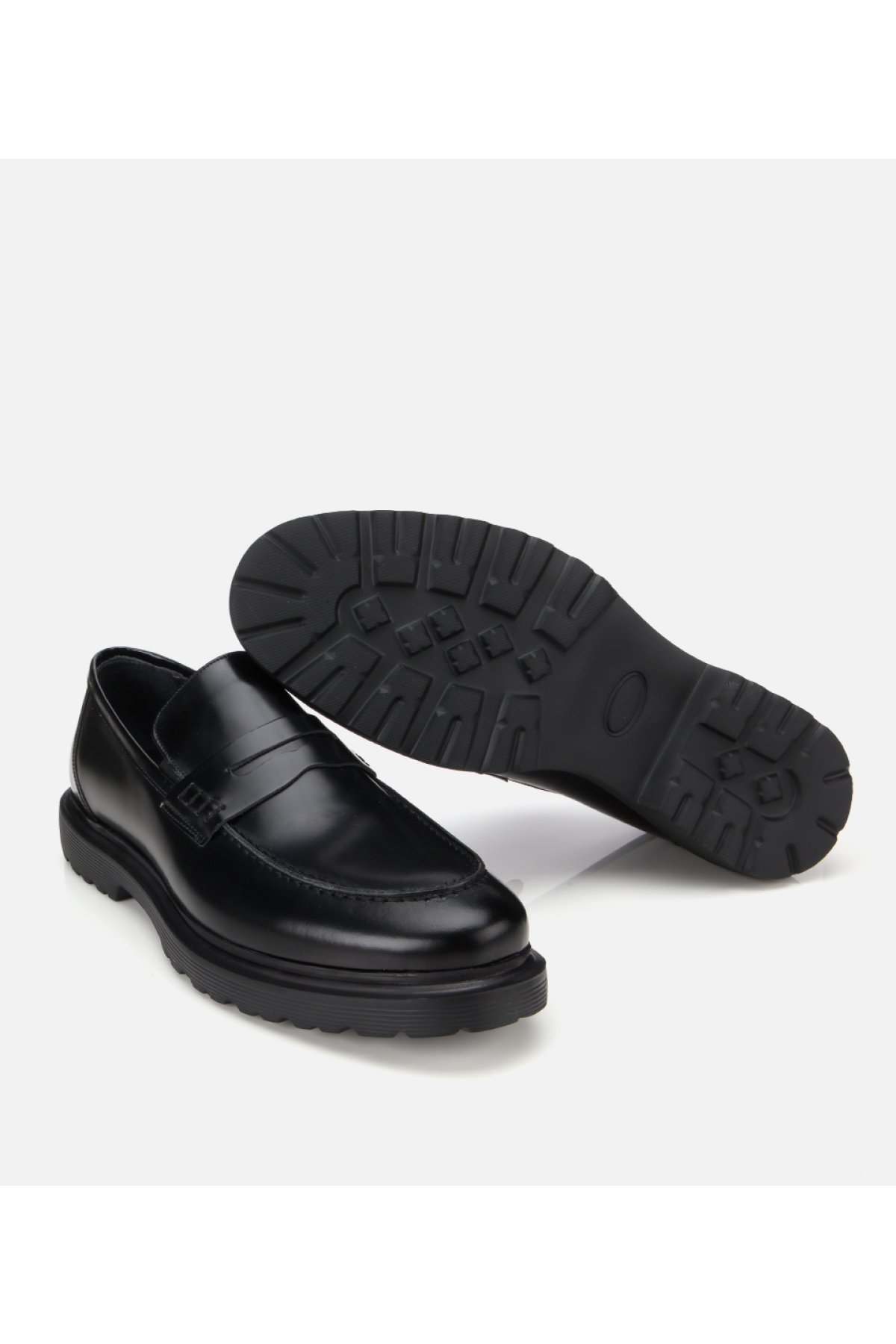 Erkek Açma Deri Siyah Klasik Loafer - Görsel 6