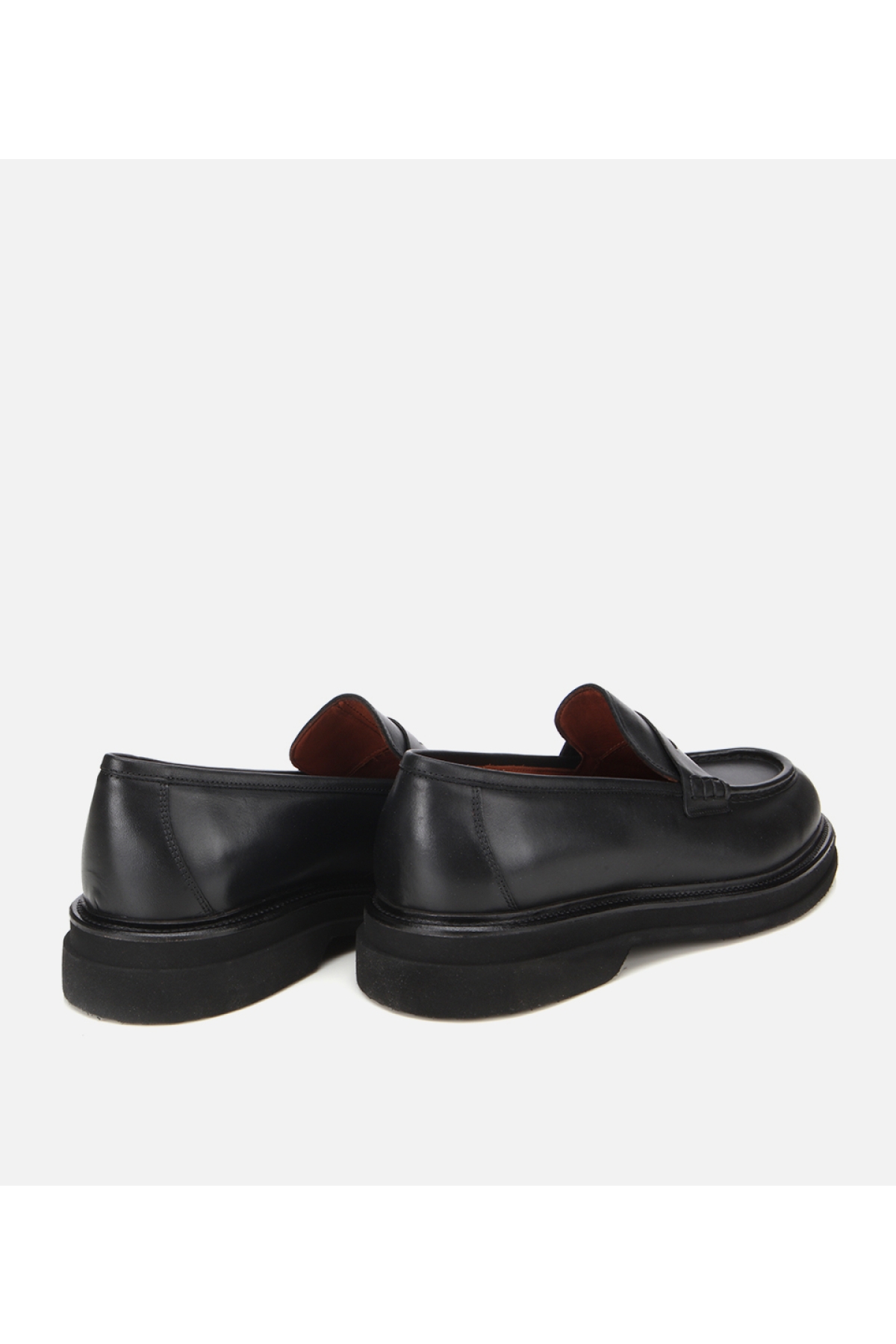 Erkek Deri Siyah Yumuşak Dokulu Kalın Tabanlı Klasik Loafer - Görsel 3