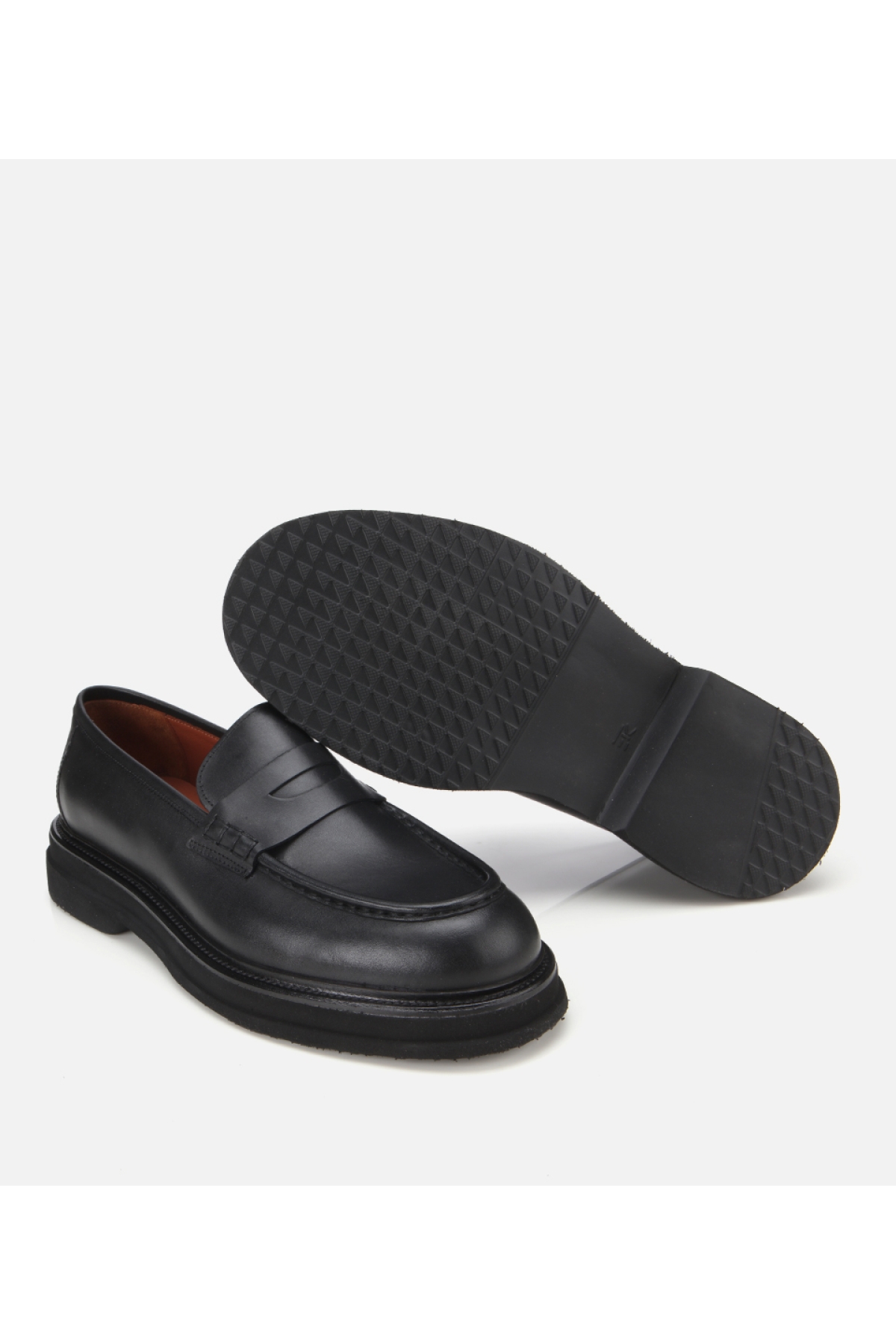 Erkek Deri Siyah Yumuşak Dokulu Kalın Tabanlı Klasik Loafer - Görsel 6