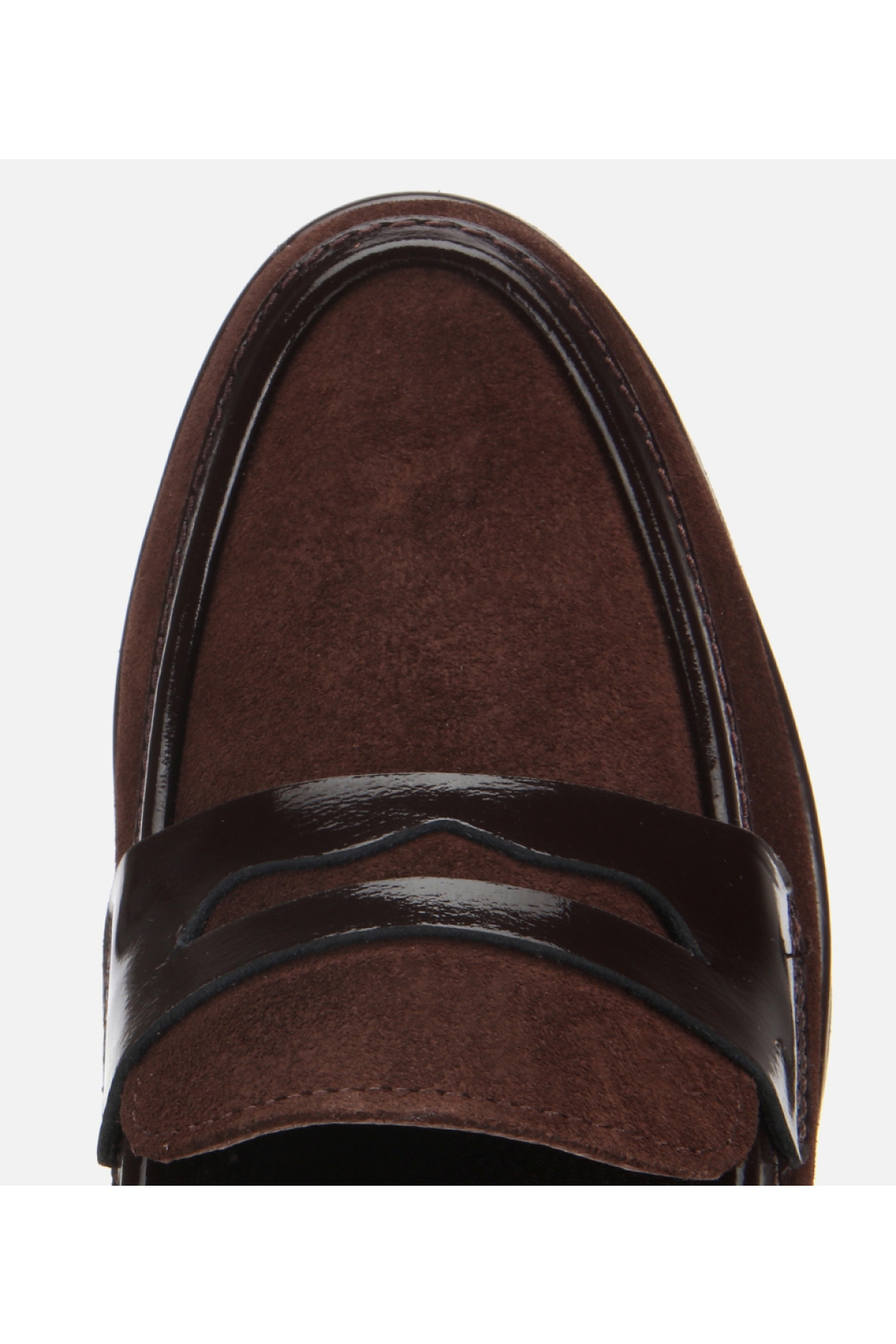 Kadın Süet Deri Kahverengi Rahat Dolgu Topuklu Günlük Loafer - Görsel 6