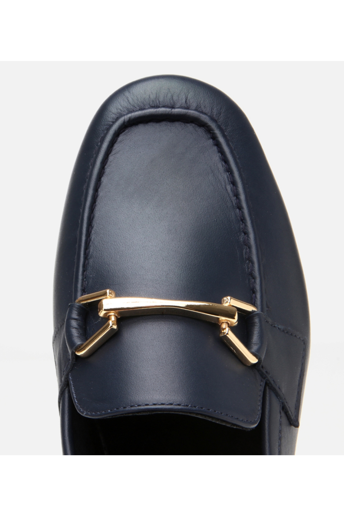 Kadın Deri Lacivert Tokalı Loafer - Görsel 5