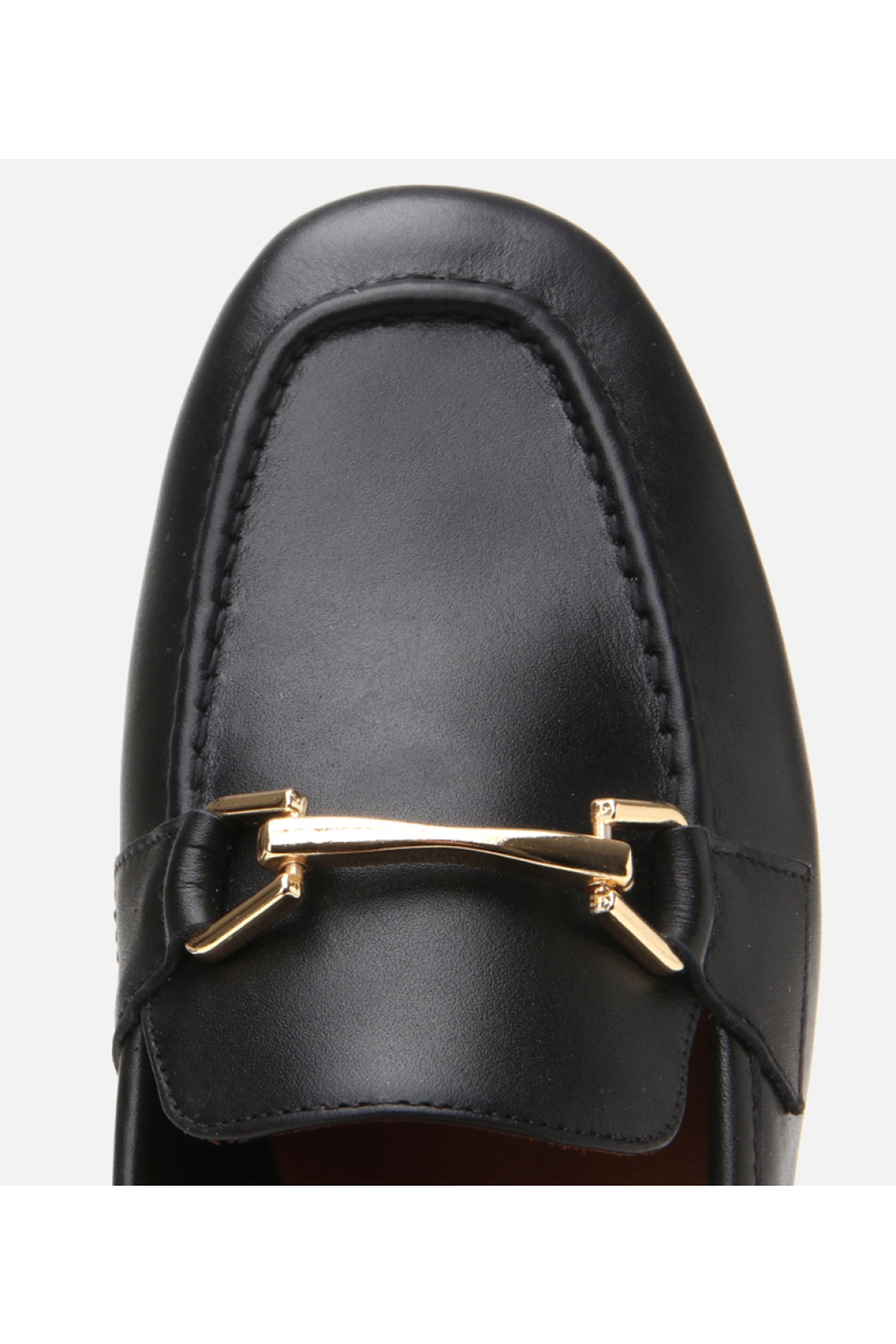 Kadın Deri Siyah Tokalı Loafer - Görsel 5