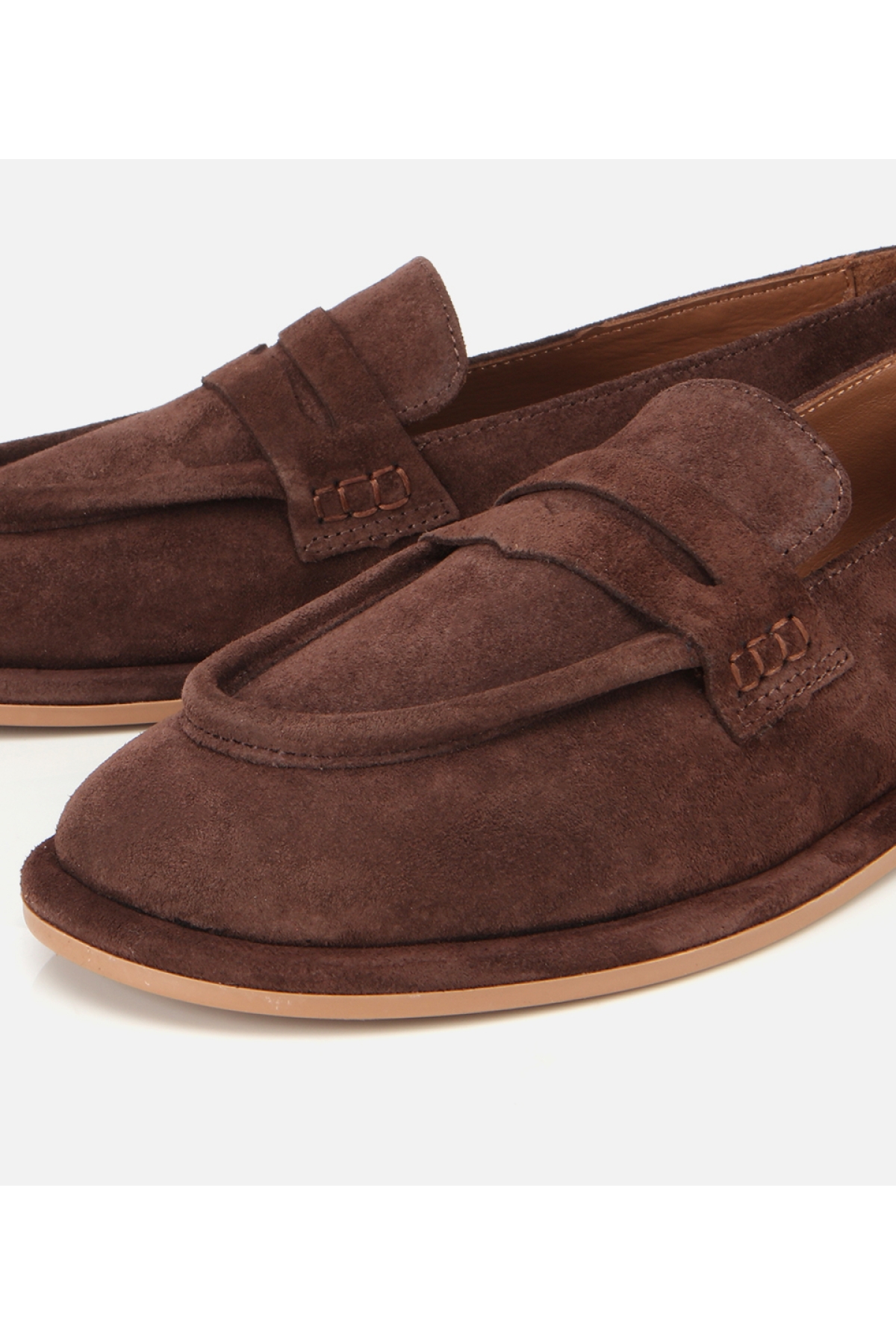 Kadın Deri Kahverengi Yumuşak Dokulu Günlük Loafer - Görsel 4