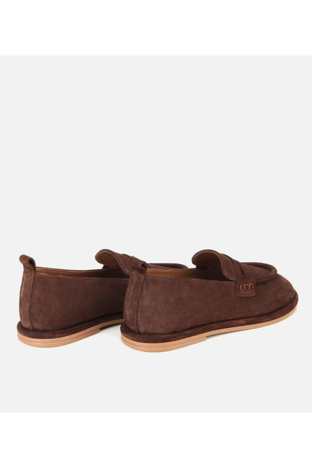 Kadın Deri Kahverengi Yumuşak Dokulu Günlük Loafer - Görsel 5