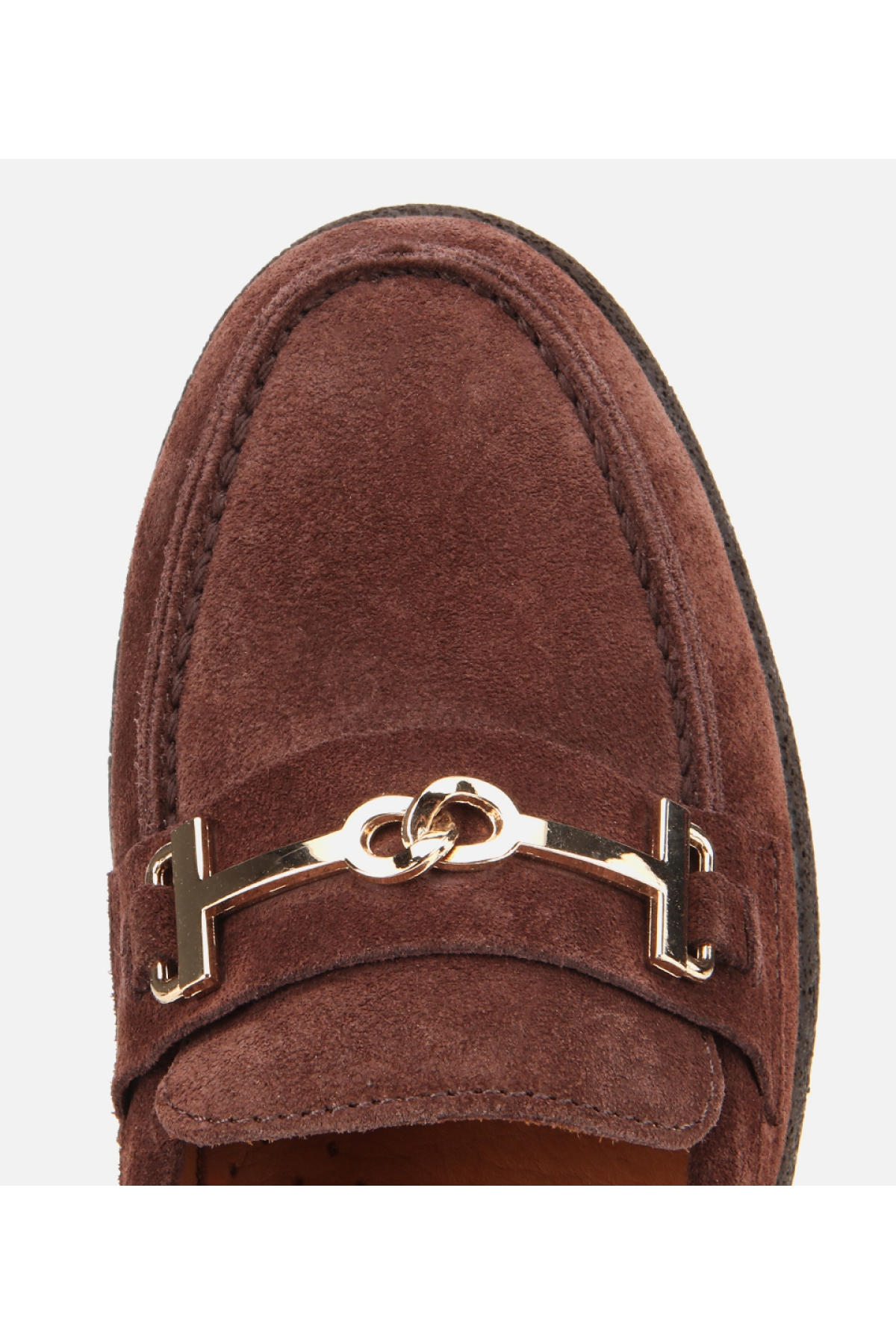 Kadın Süet Deri Kahverengi Yumuşak Tabanlı Comfort Günlük Loafer - Görsel 6