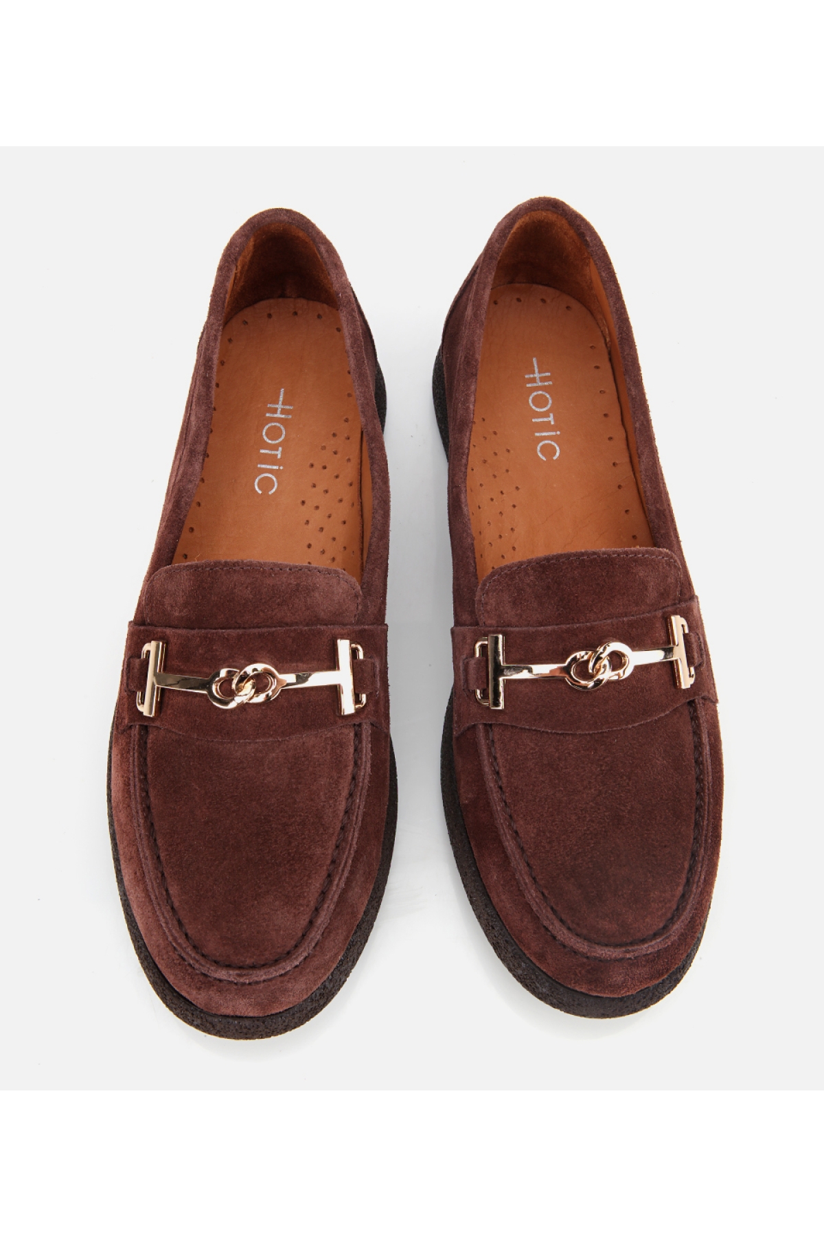 Kadın Süet Deri Kahverengi Yumuşak Tabanlı Comfort Günlük Loafer - Görsel 7