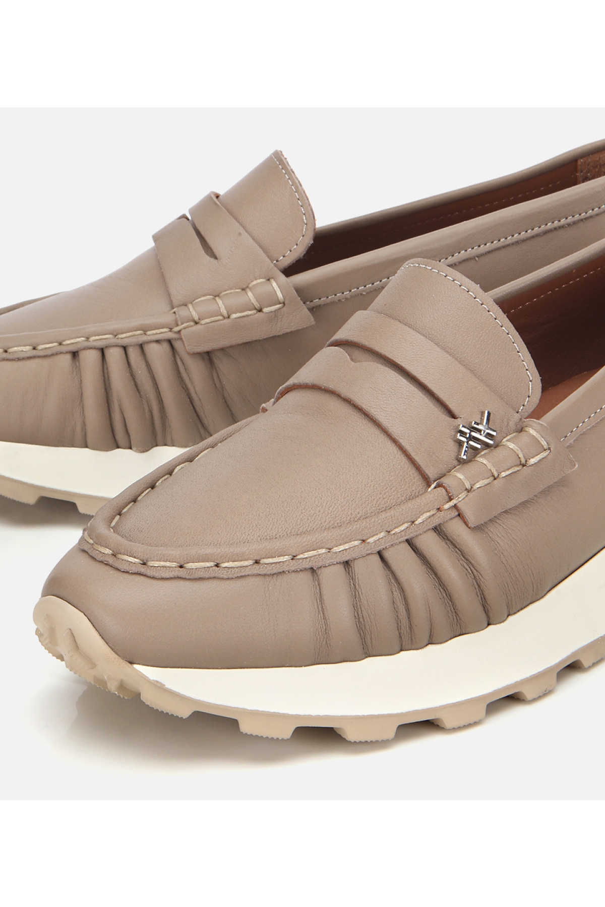 Kadın Deri Vizon Yumuşak Dokulu Günlük Loafer - Görsel 3