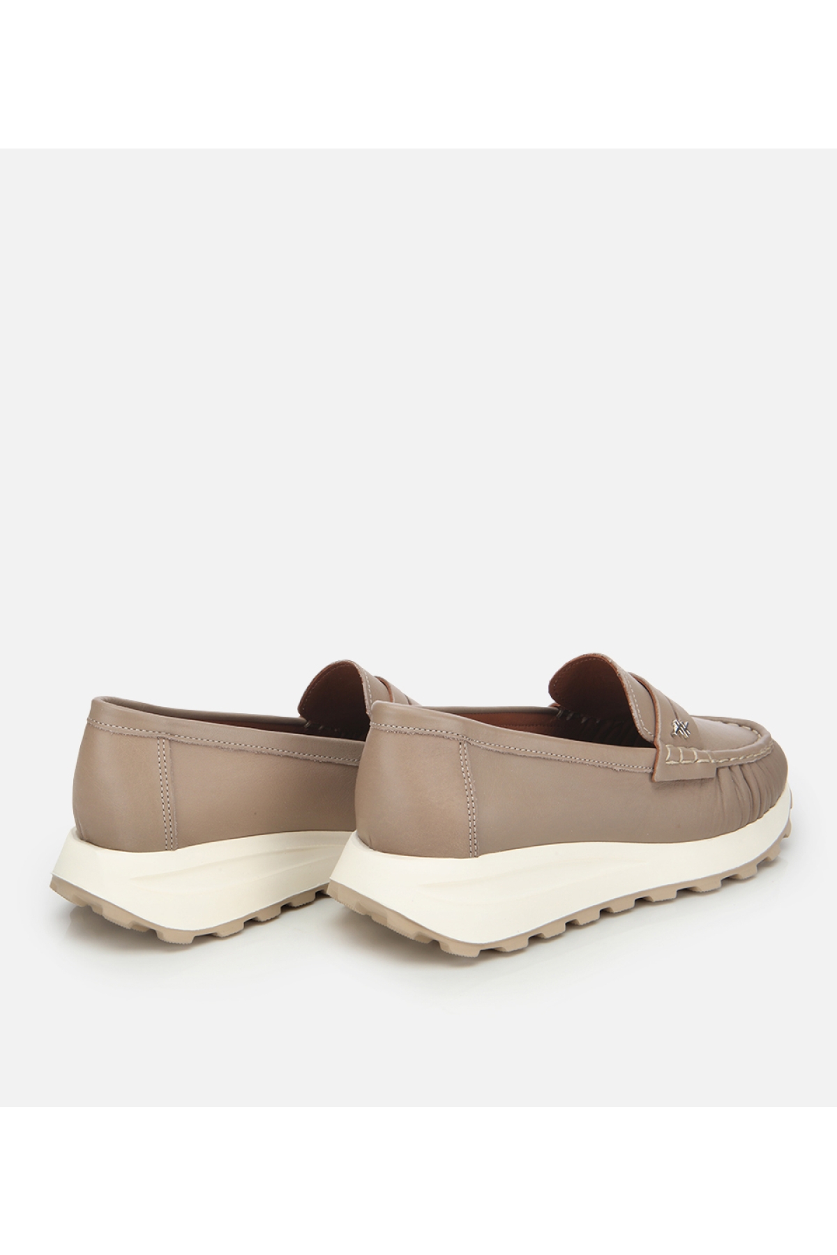 Kadın Deri Vizon Yumuşak Dokulu Günlük Loafer - Görsel 4