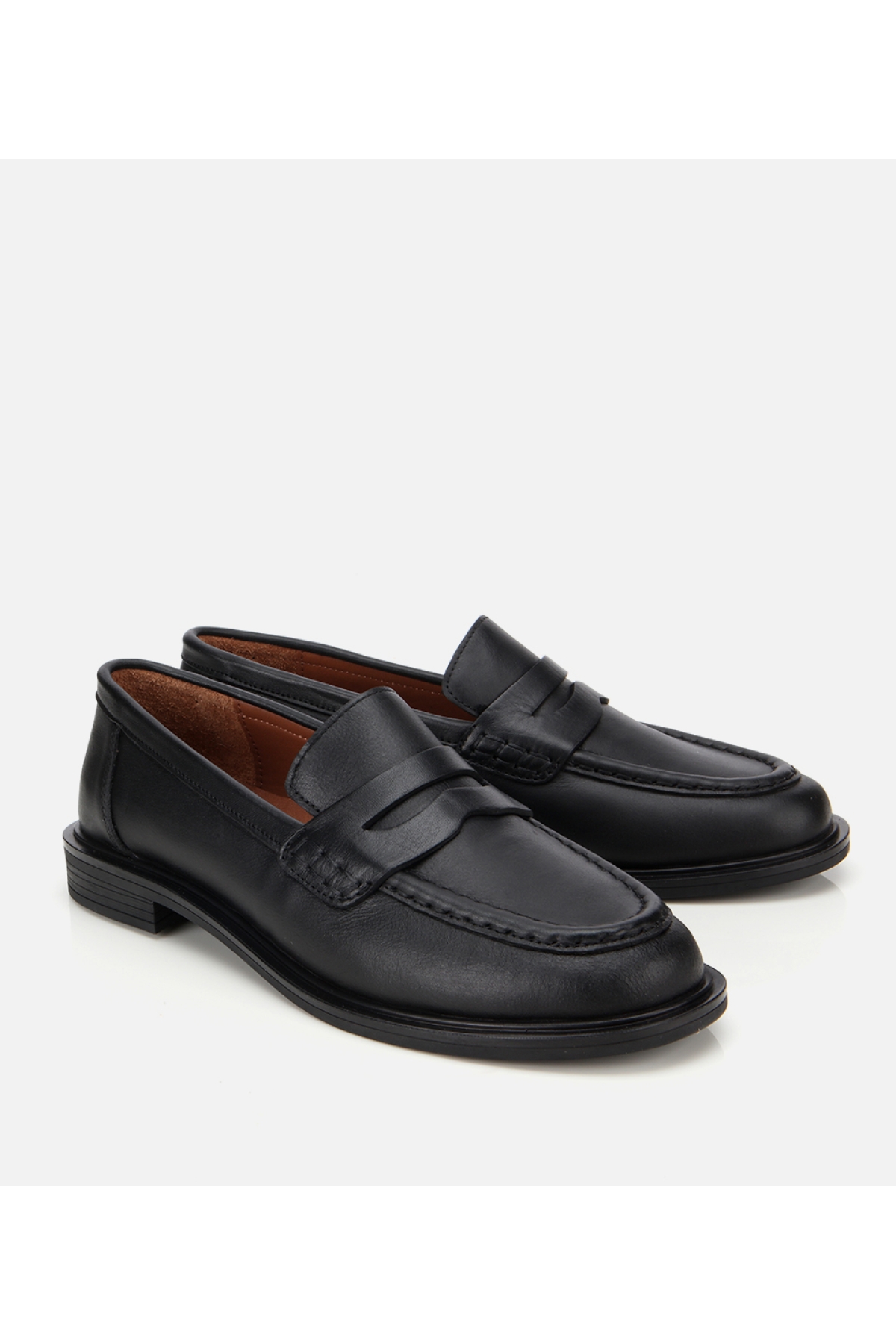 Kadın Deri Siyah Yumuşak Dokulu Klasik Loafer - Görsel 3