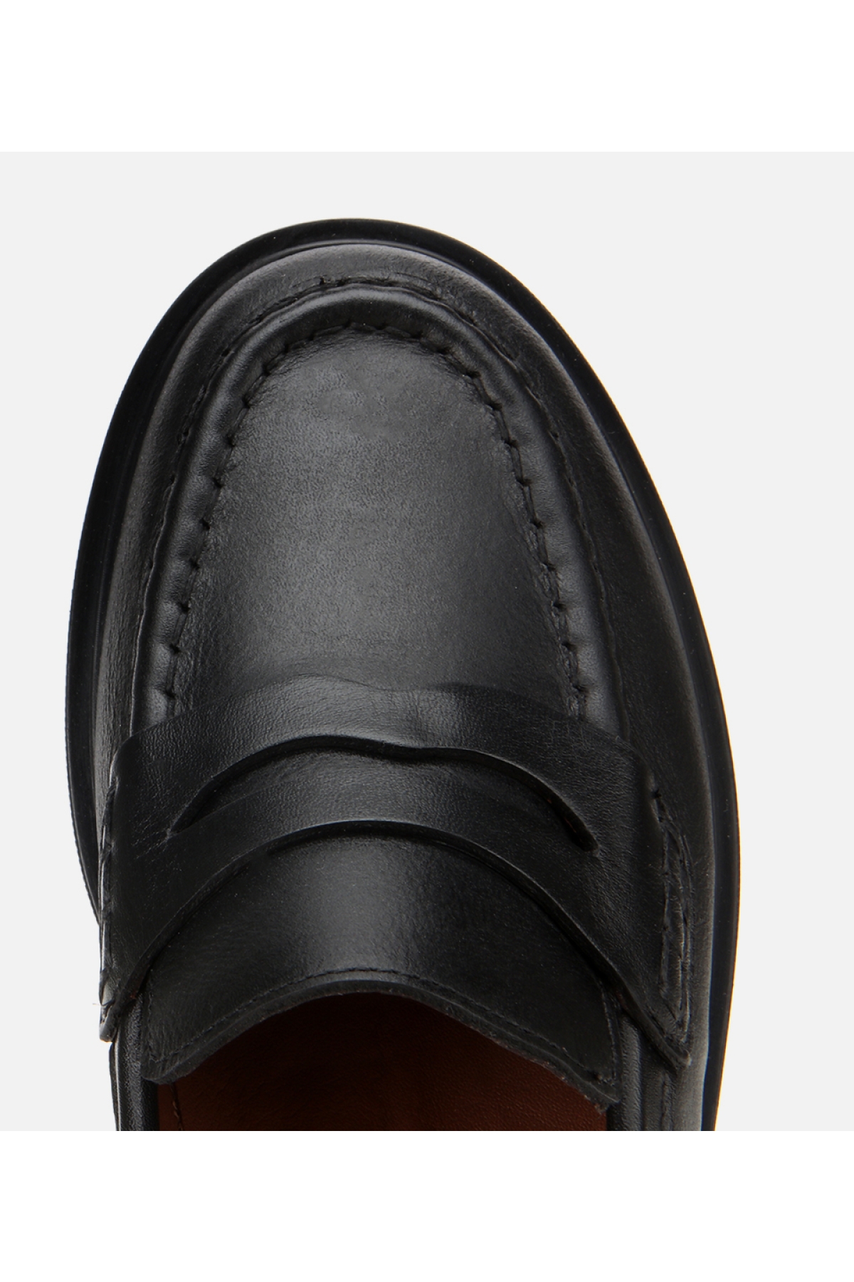 Kadın Deri Siyah Yumuşak Dokulu Klasik Loafer - Görsel 6