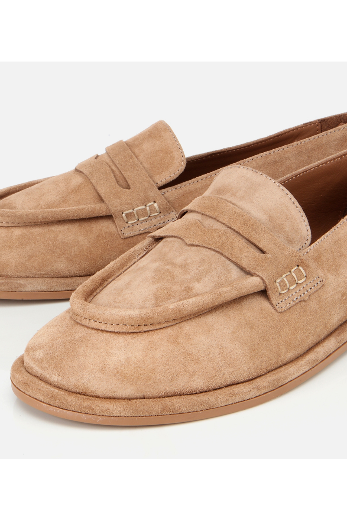 Kadın Deri Bej Yumuşak Dokulu Günlük Loafer - Görsel 4