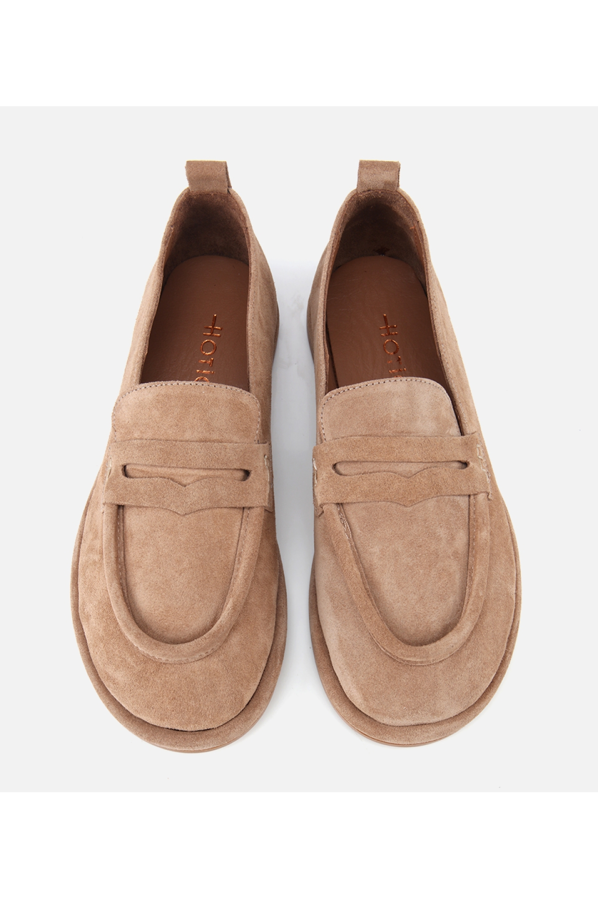 Kadın Deri Bej Yumuşak Dokulu Günlük Loafer - Görsel 7