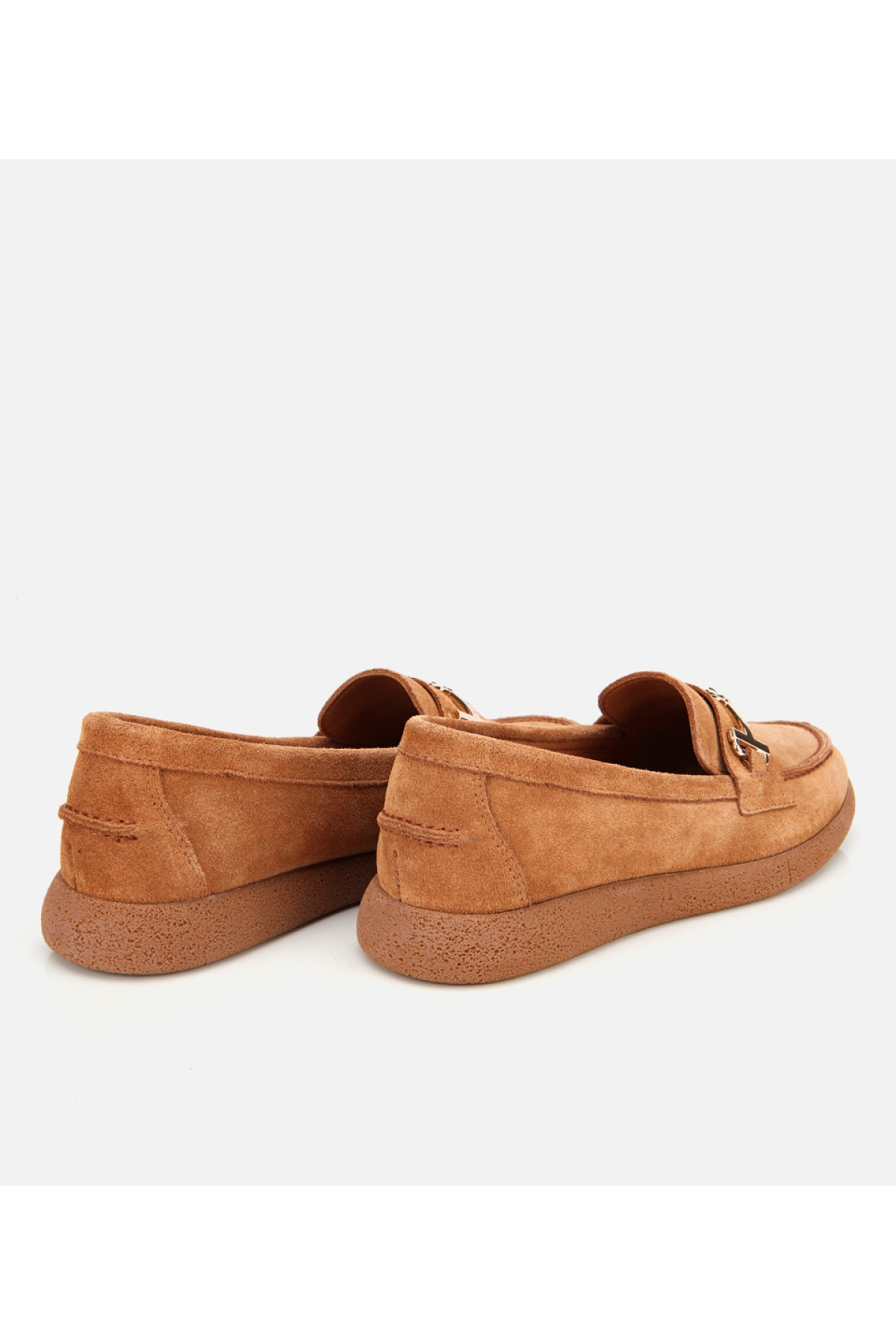 Kadın Süet Deri Taba Yumuşak Tabanlı Comfort Günlük Loafer - Görsel 4