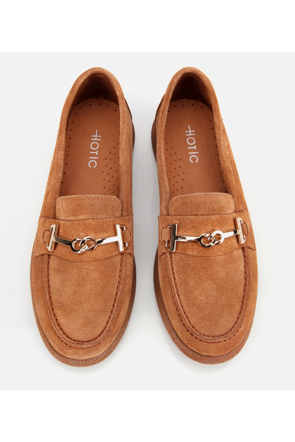 Kadın Süet Deri Taba Yumuşak Tabanlı Comfort Günlük Loafer - Görsel 6