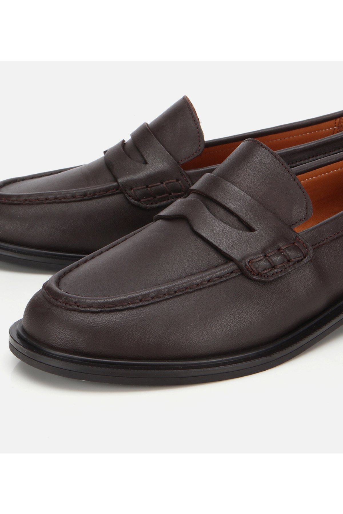 Kadın Deri Kahverengi Yumuşak Dokulu Klasik Loafer - Görsel 3