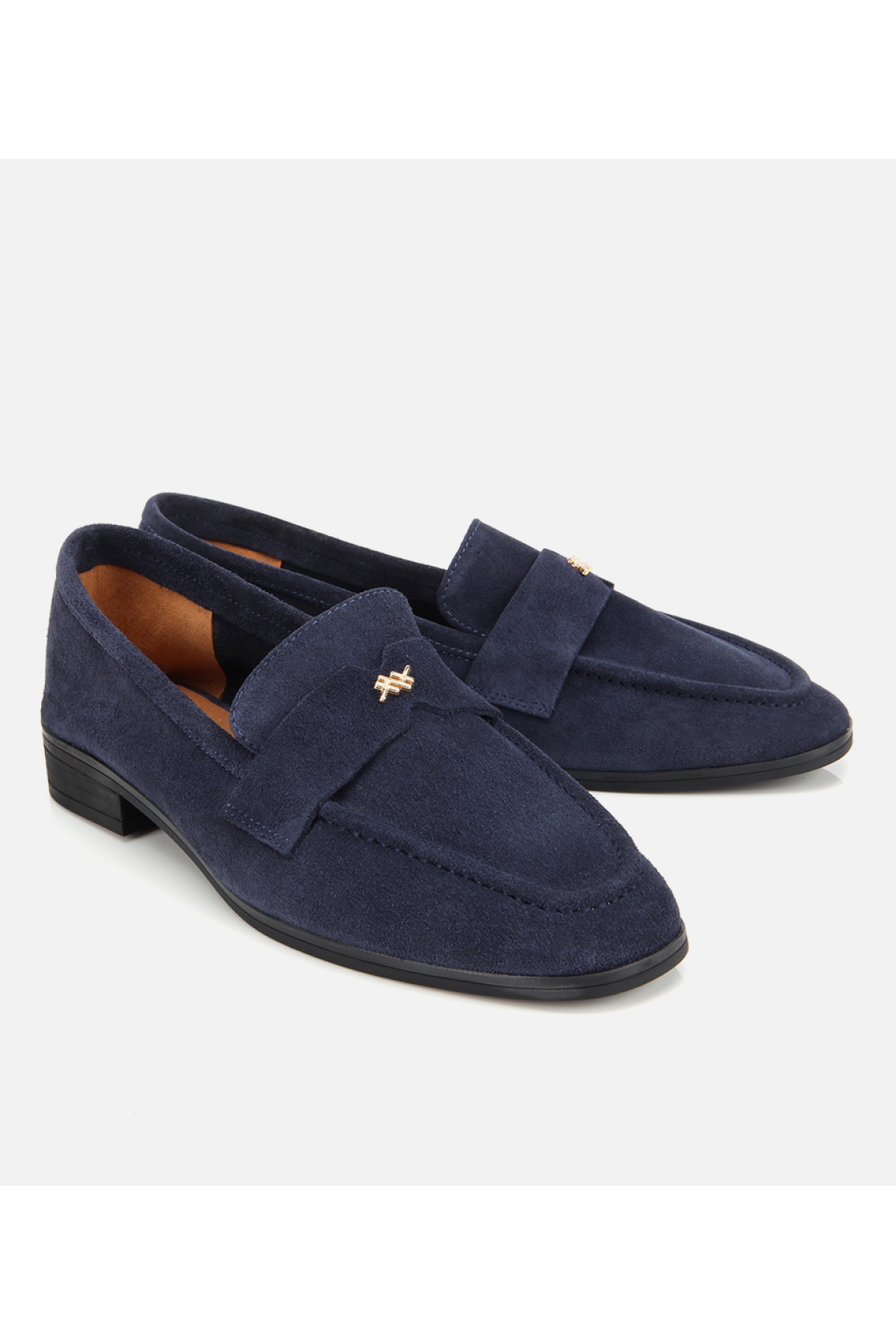 Kadın Süet Deri Lacivert Yumuşak Dokulu Klasik Loafer - Görsel 2