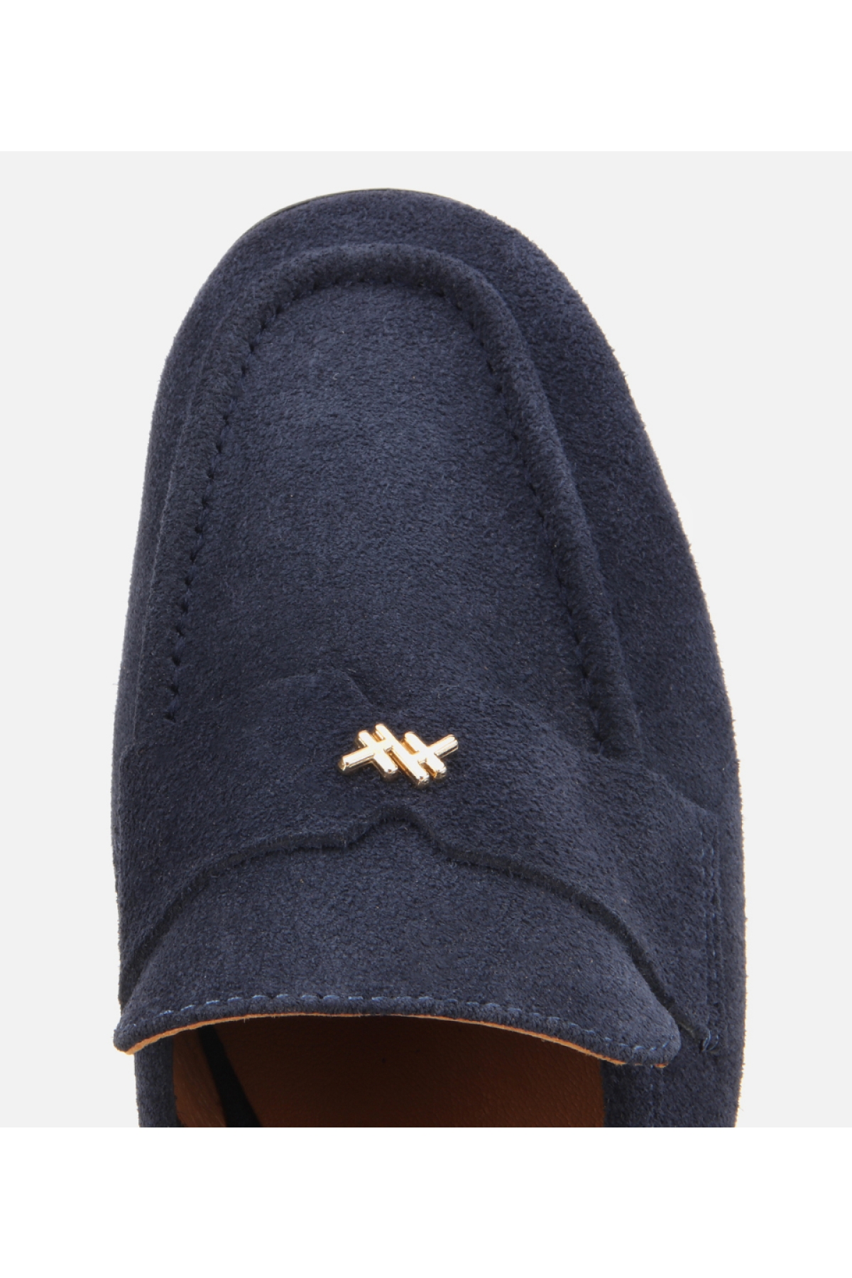 Kadın Süet Deri Lacivert Yumuşak Dokulu Klasik Loafer - Görsel 5