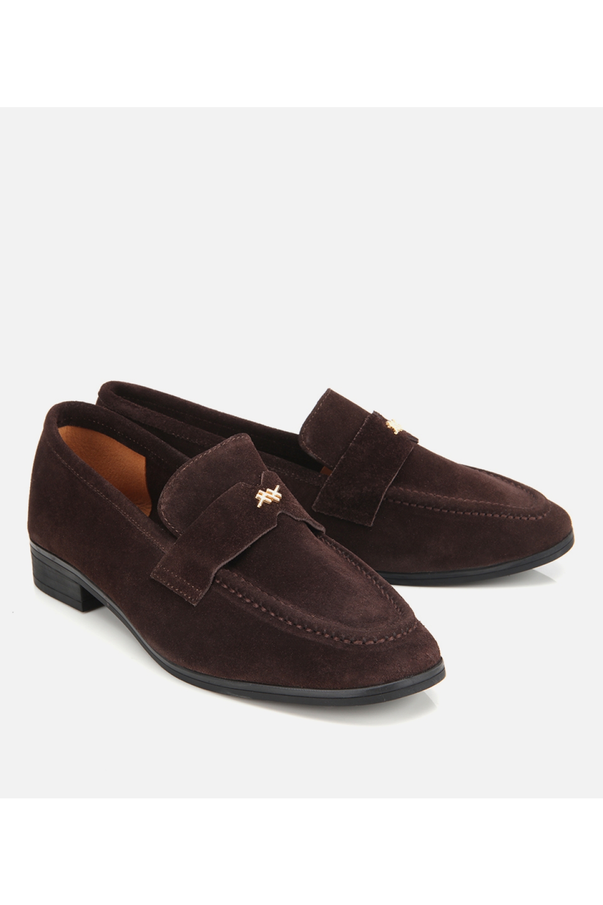 Kadın Süet Deri Kahverengi Yumuşak Dokulu Klasik Loafer - Görsel 2