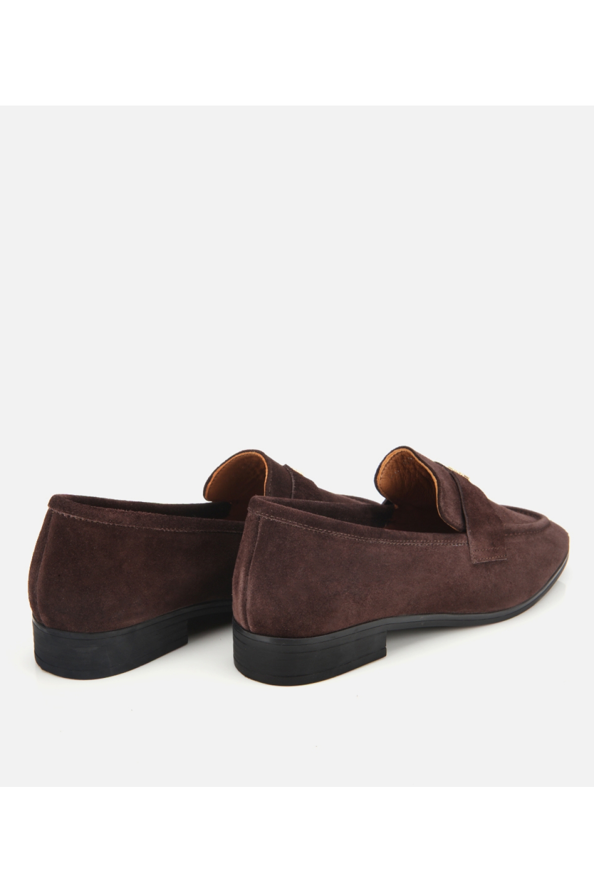 Kadın Süet Deri Kahverengi Yumuşak Dokulu Klasik Loafer - Görsel 4